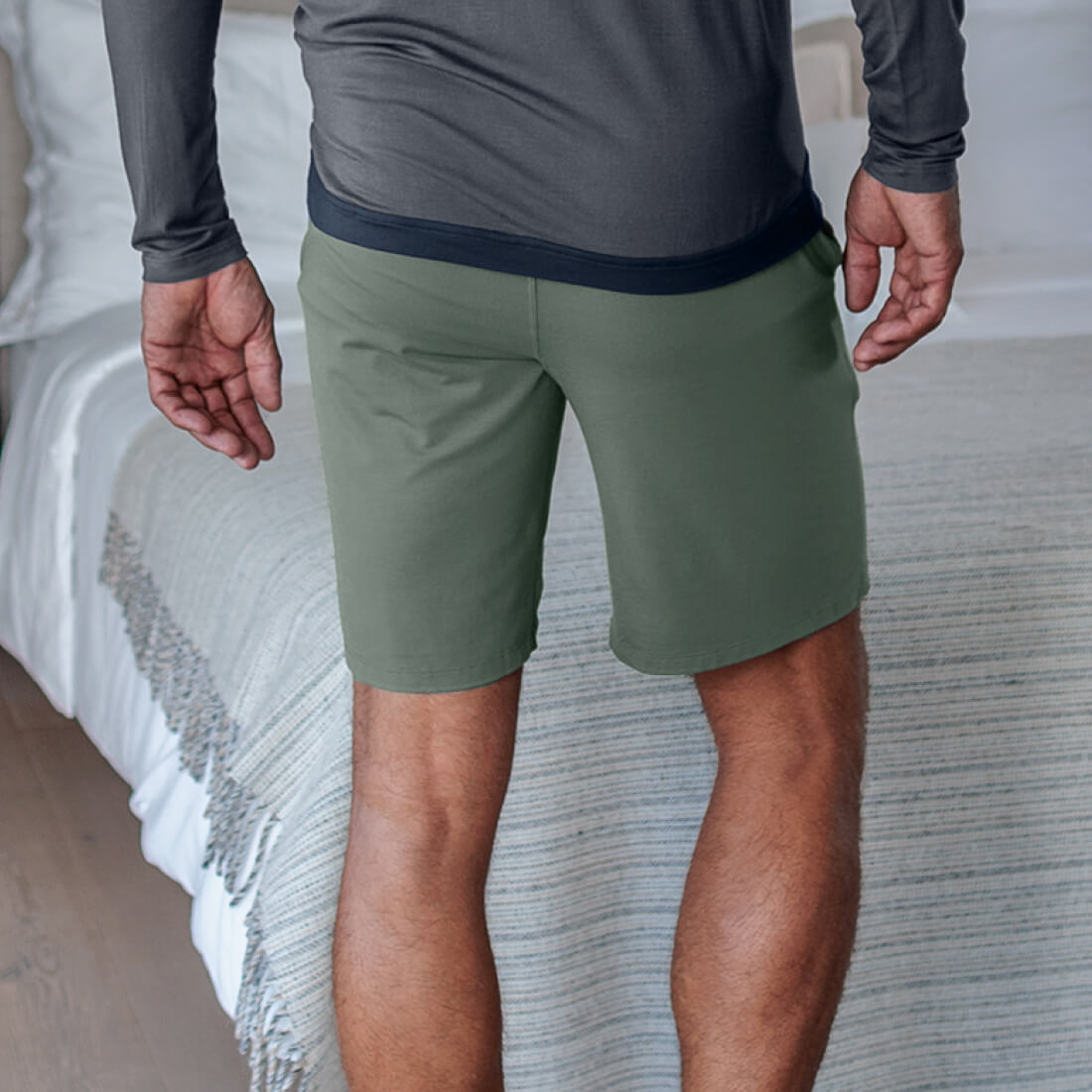 Moisture wicking pajamas || Balsam green