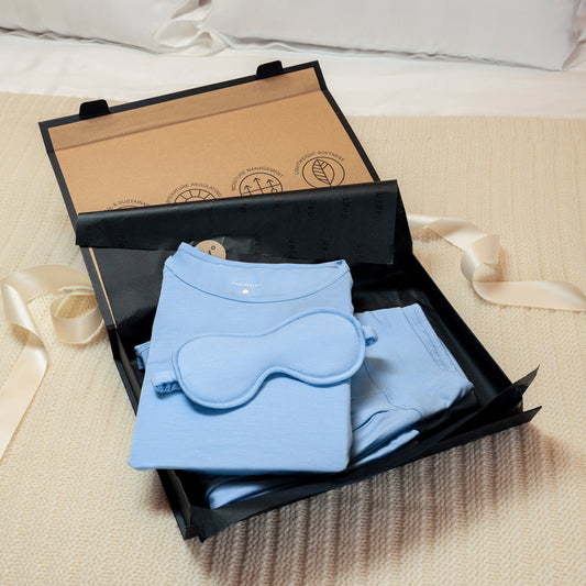 Gift set pajamas women || Pale blue