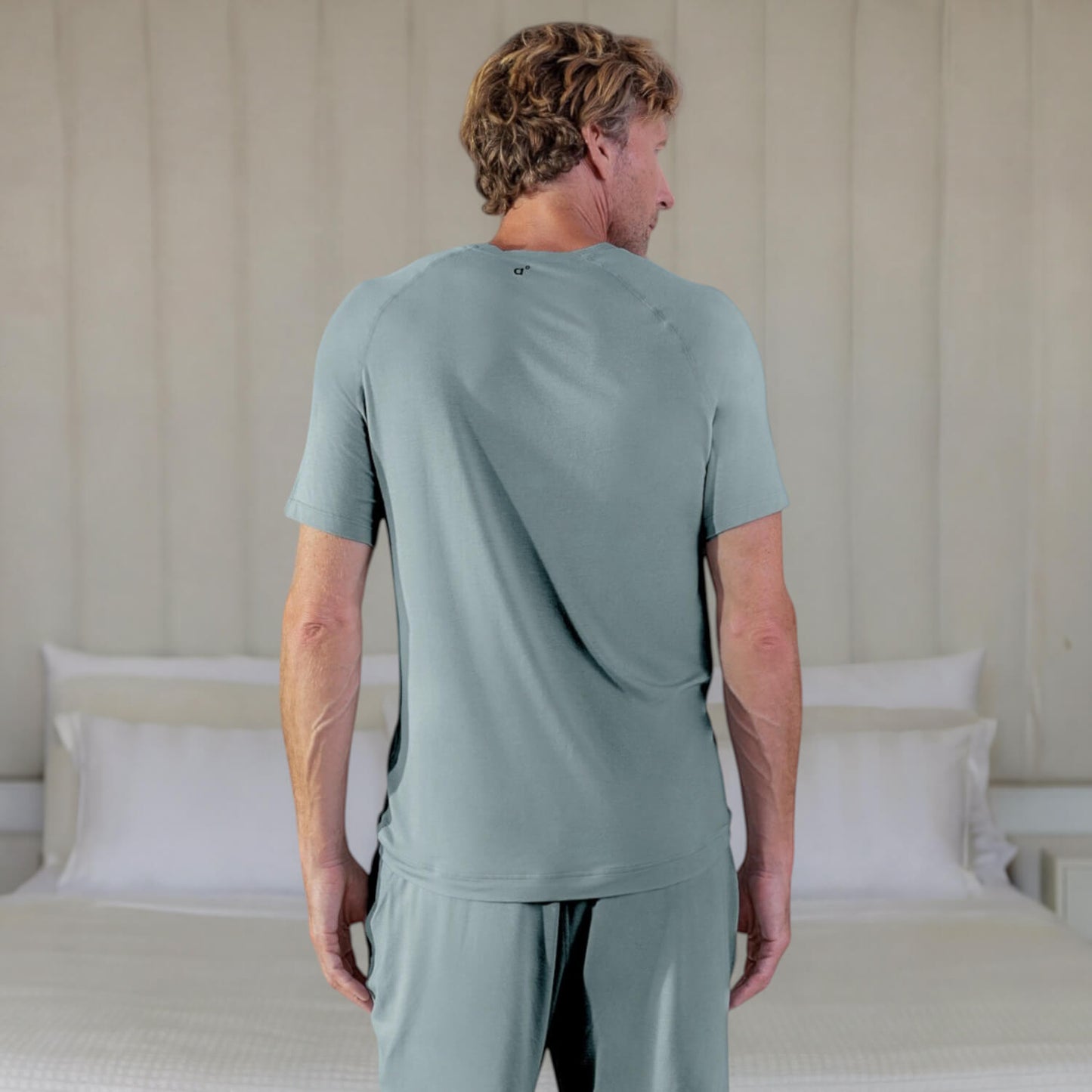 Collagen infused sleepwear for men || Frosted sage
