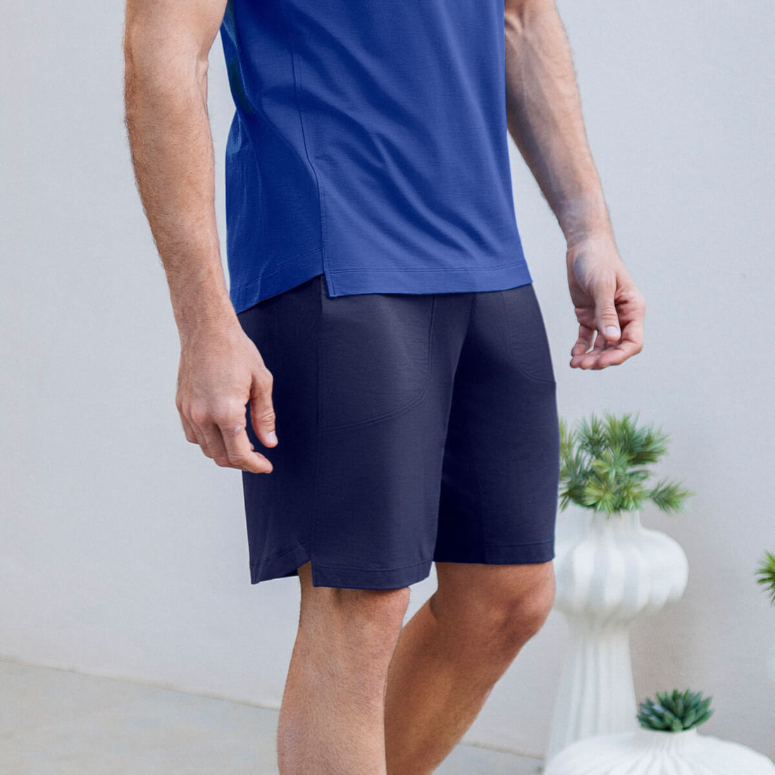 Muscle recovery sleep shorts men || Navy
