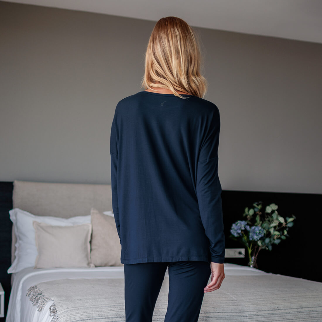 Vochtafvoerend slaapshirt | Midnight blue