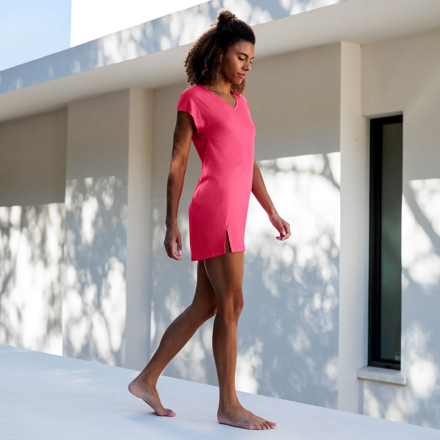 Verkoelende nachtjapon Raspberry