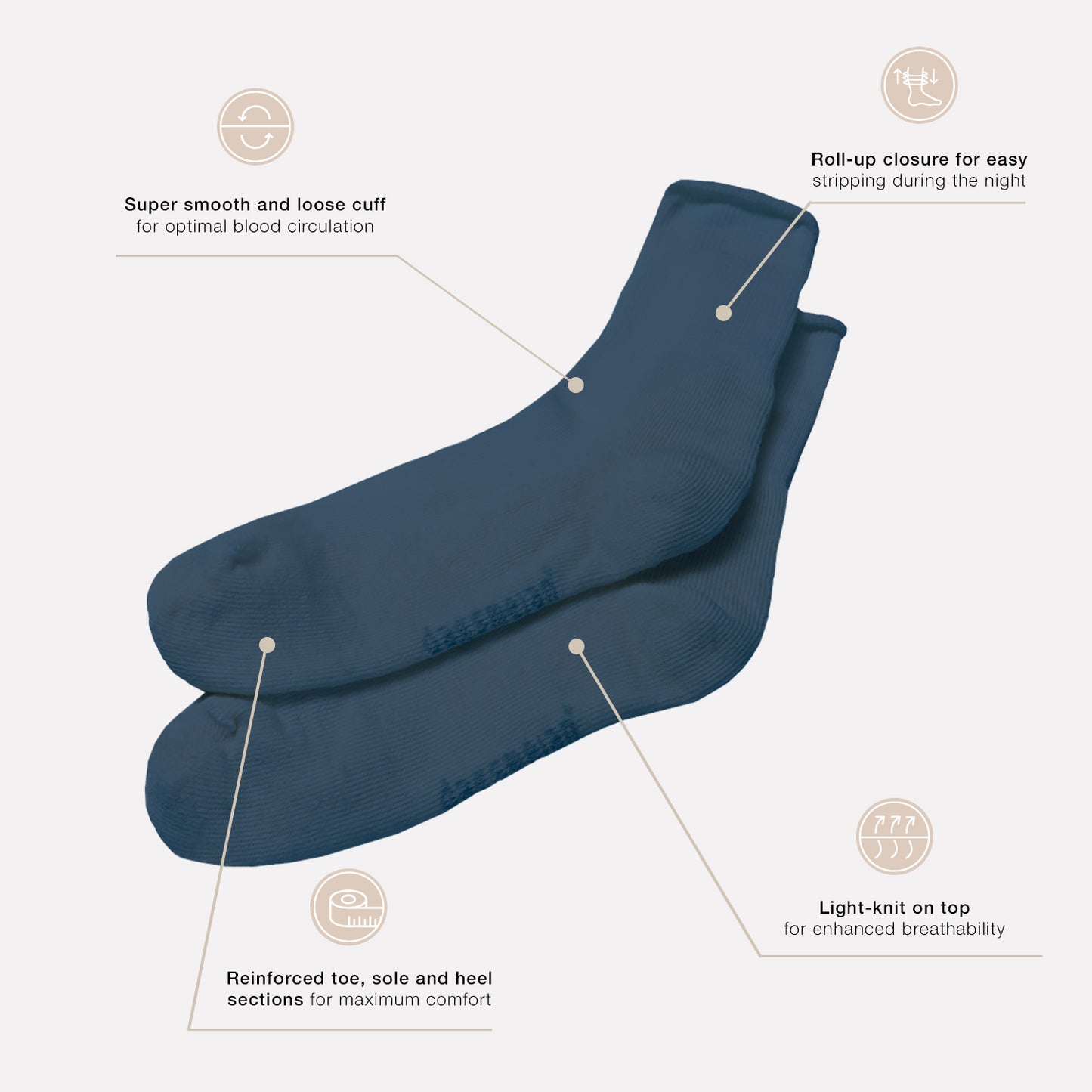 Sleep socks || Blue melange