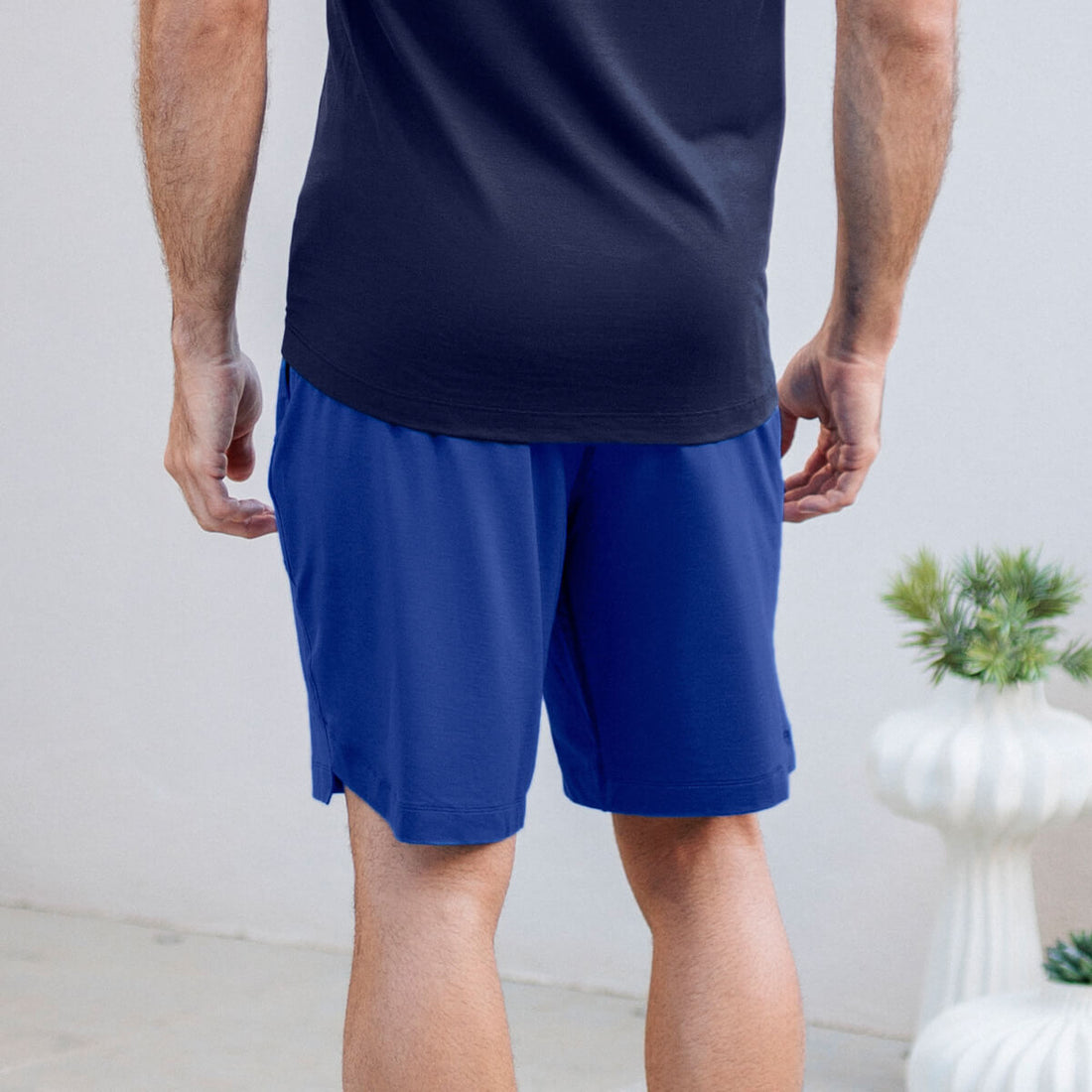 Muscle recovery sleep shorts men || Azure blue