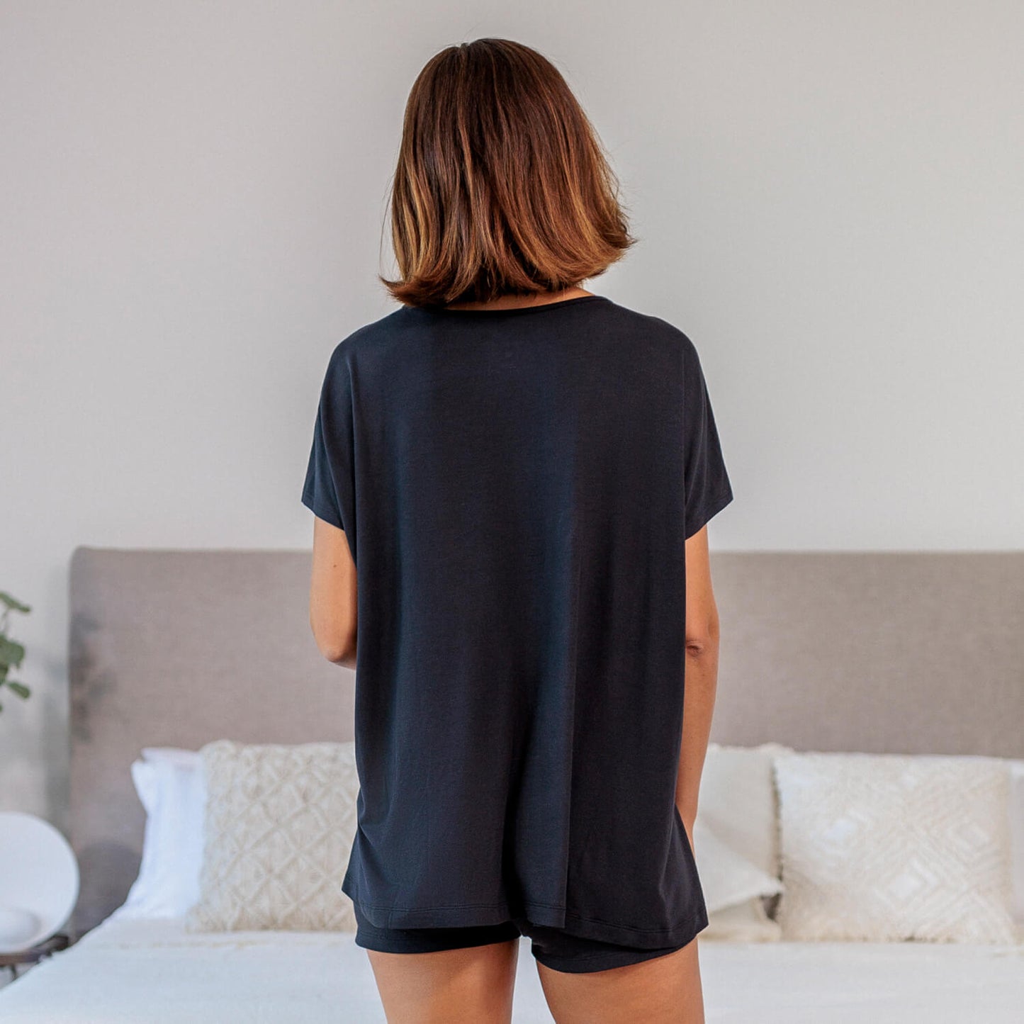 Wide sleep t-shirt || Black