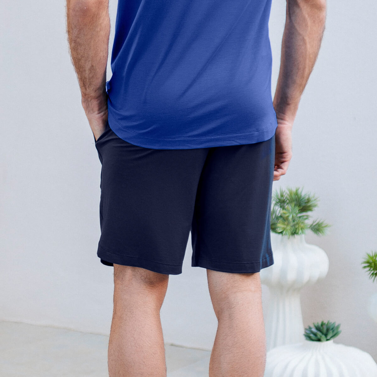 Muscle recovery sleep shorts men || Navy