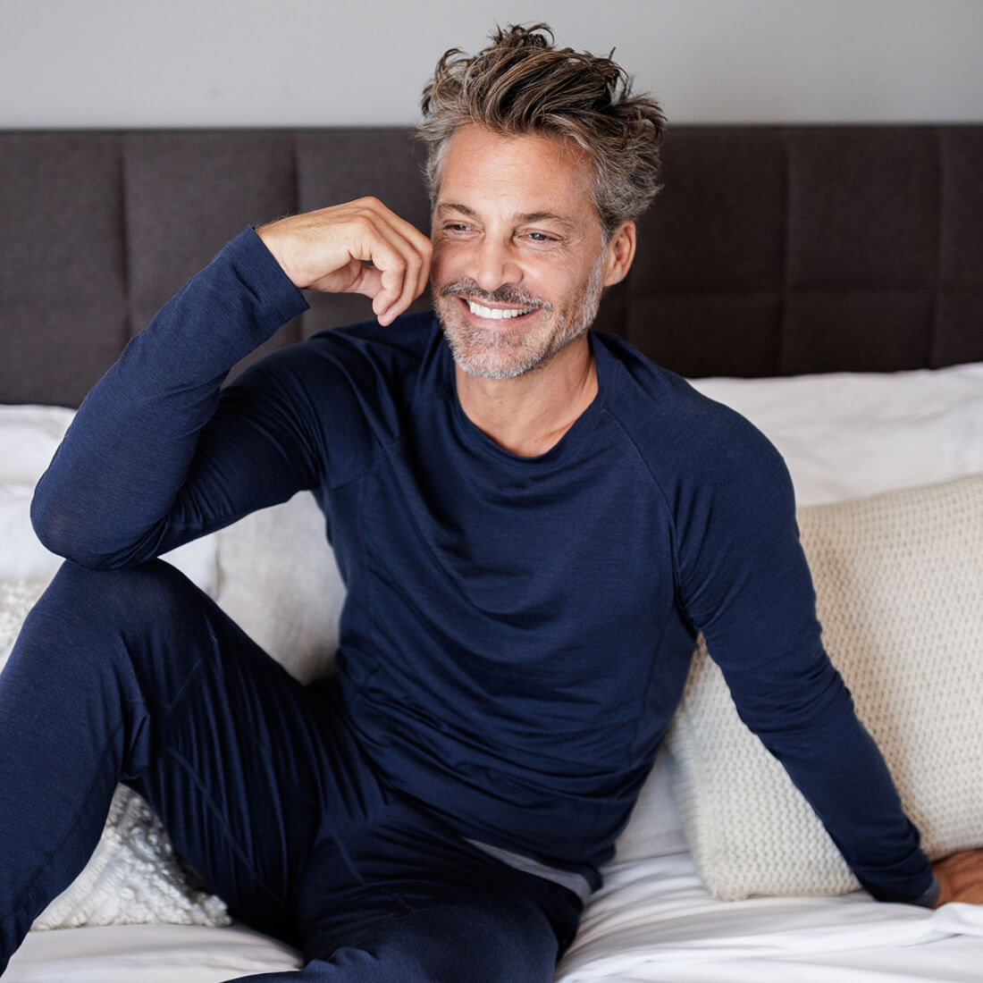 Thermische pyjama heren | Winter night melange