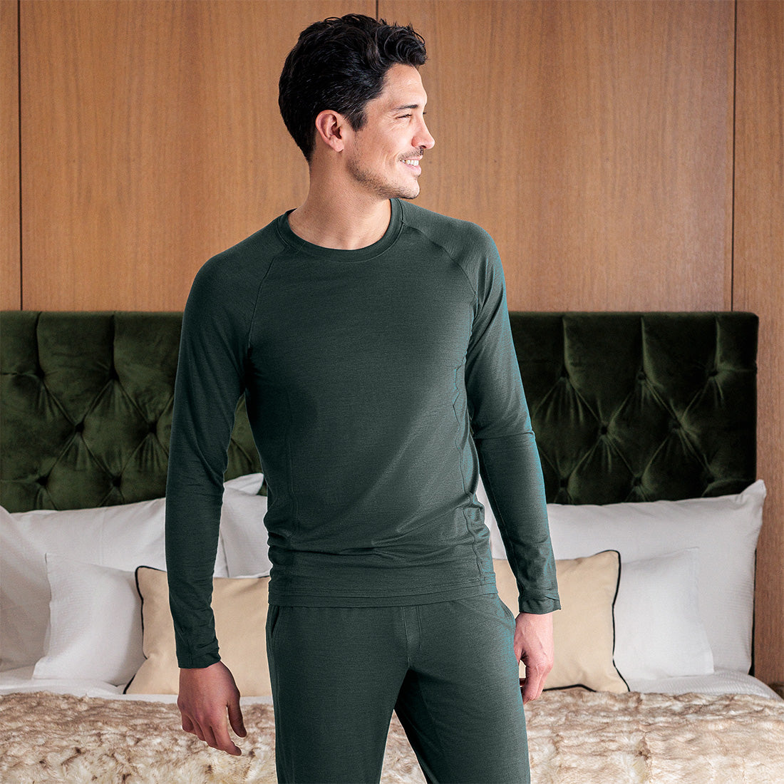 Mens thermal pajama set sale