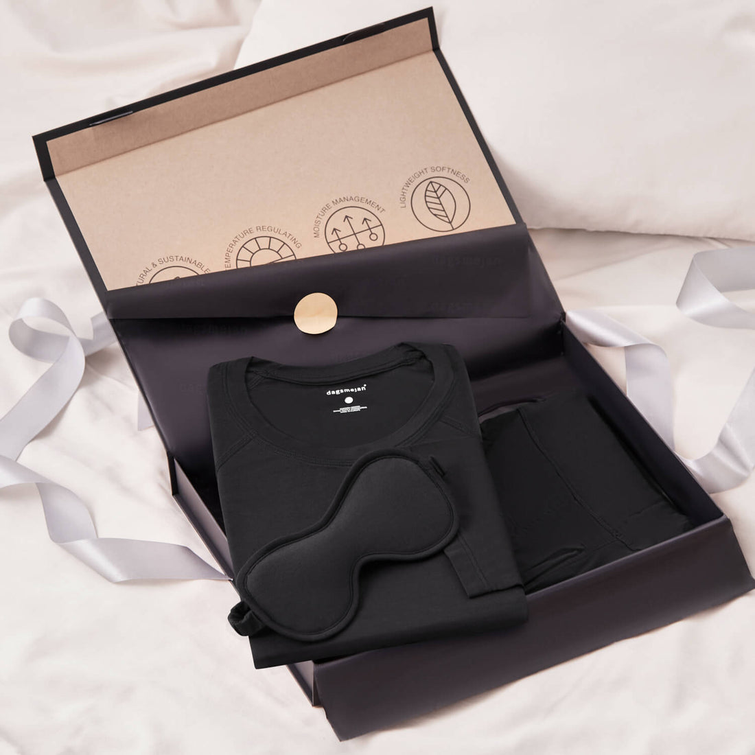Gift set short pajamas men || Black