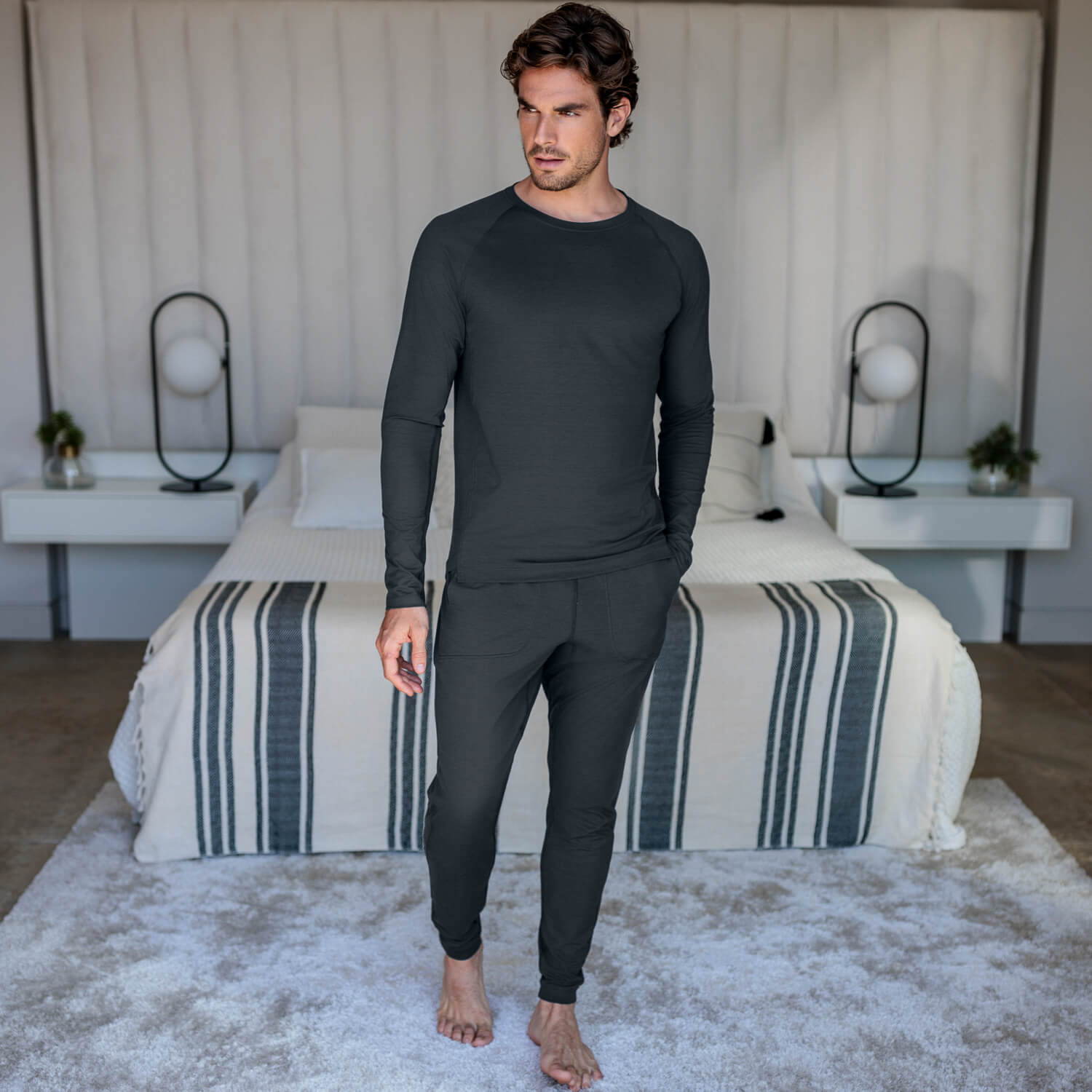 Long sleeve recovery men || Grey night