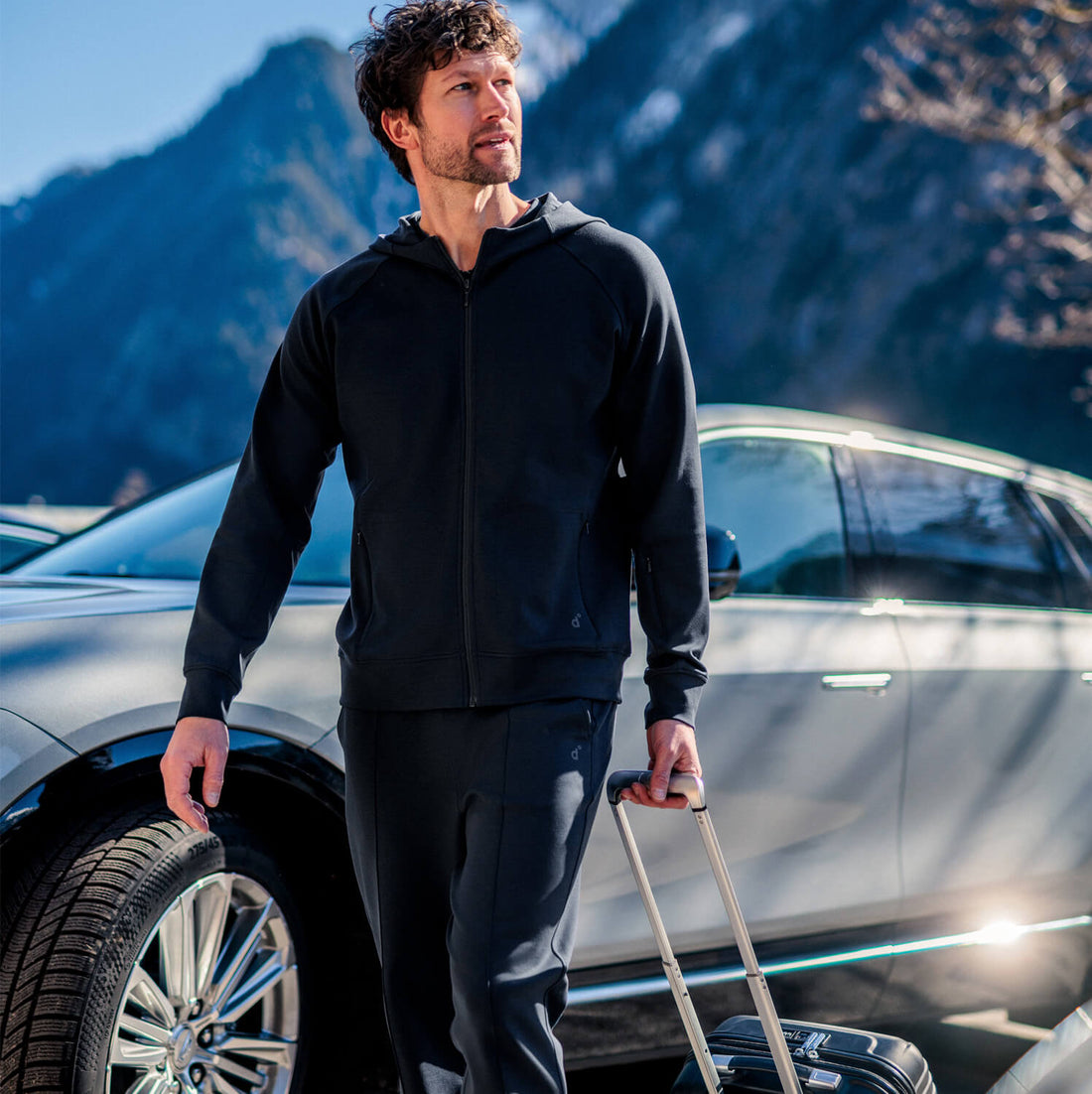 Comfortable travel pants men || Navy blue