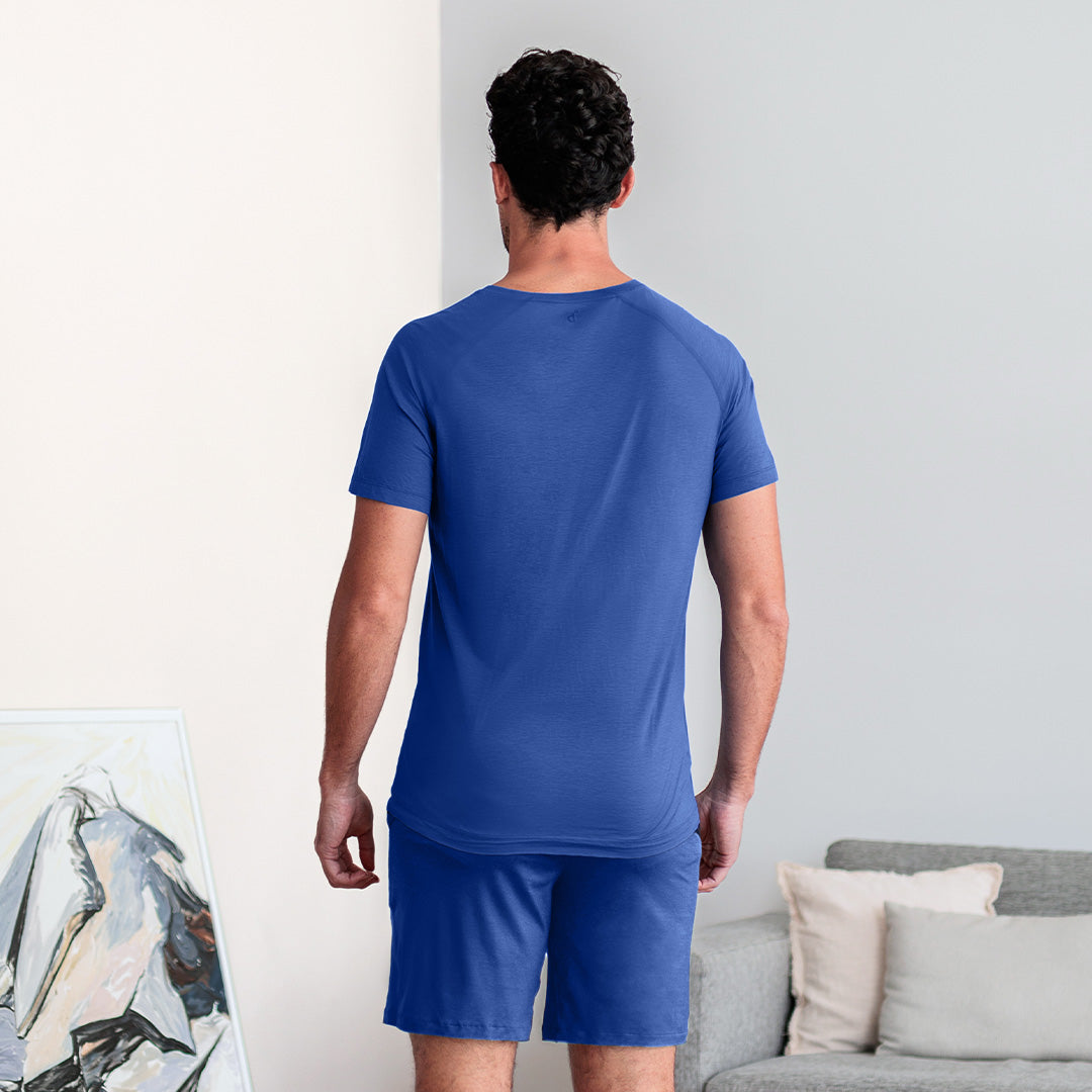 Cooling pajamas mens || Azure blue