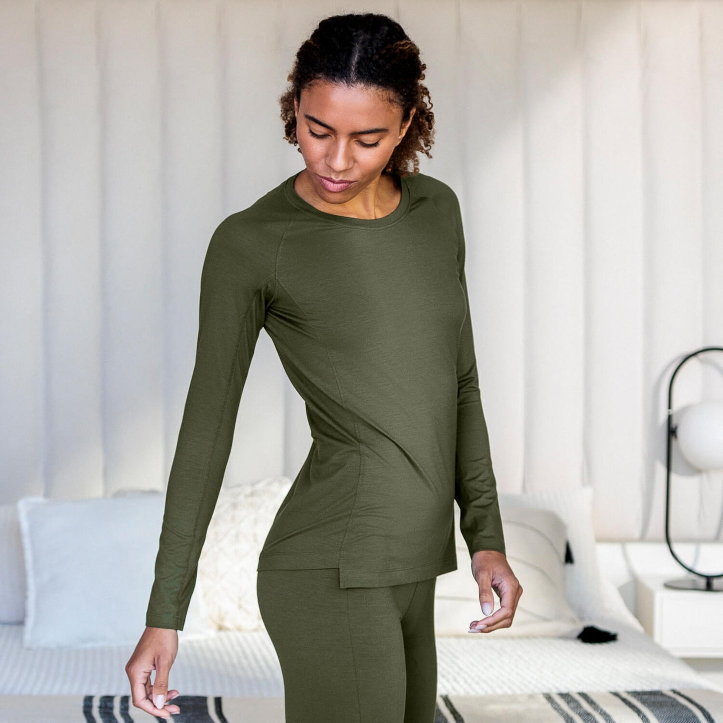 Recovery lange mouwen dames || Olive green