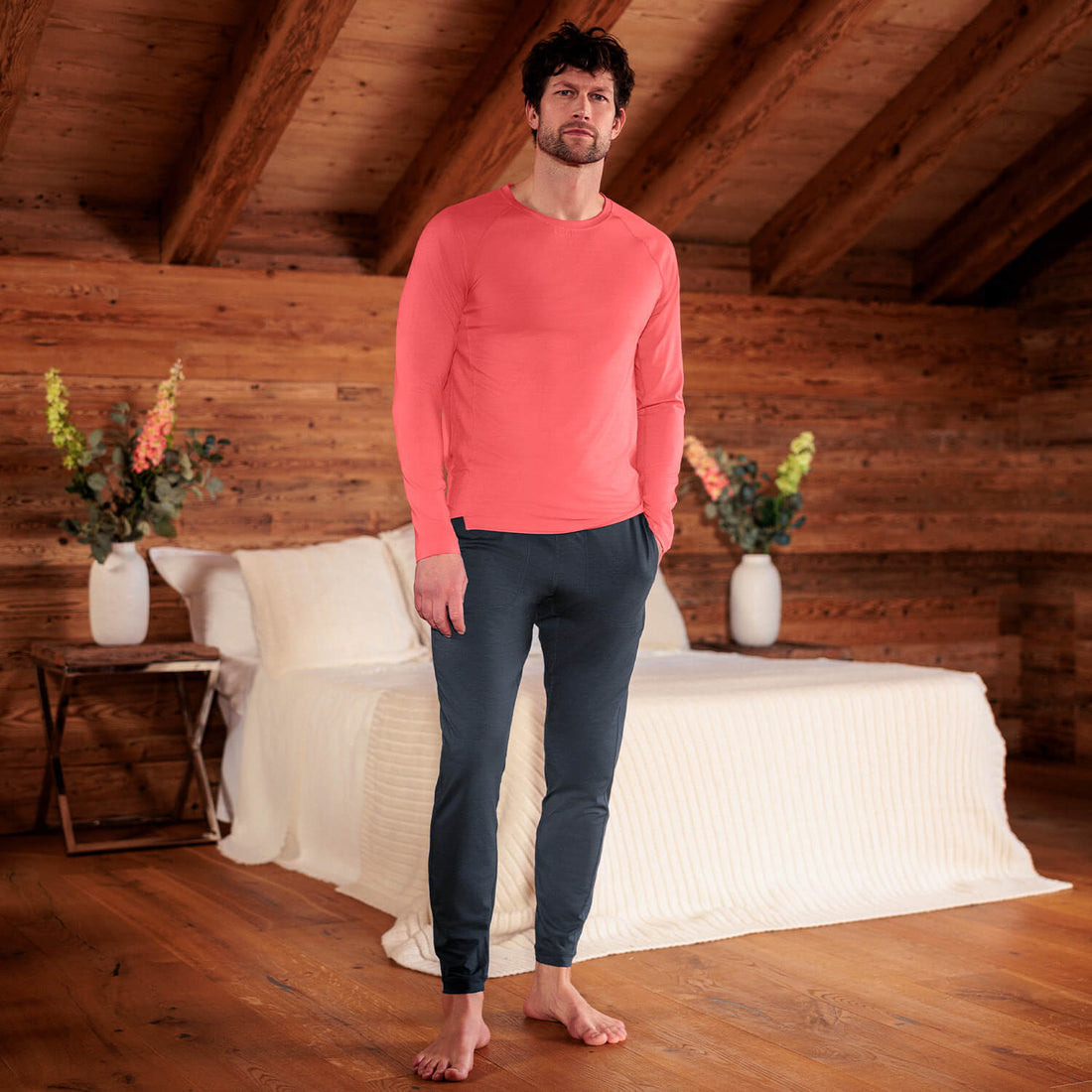 Recovery pajama long sleeve || Coral blaze