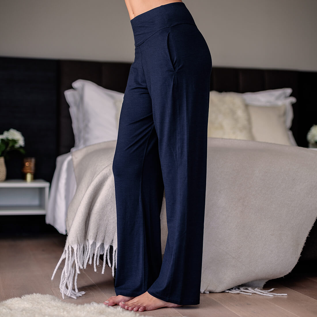 Beautiful Womens Pyjama Pants - Aubergine XS, S & M last sizes in