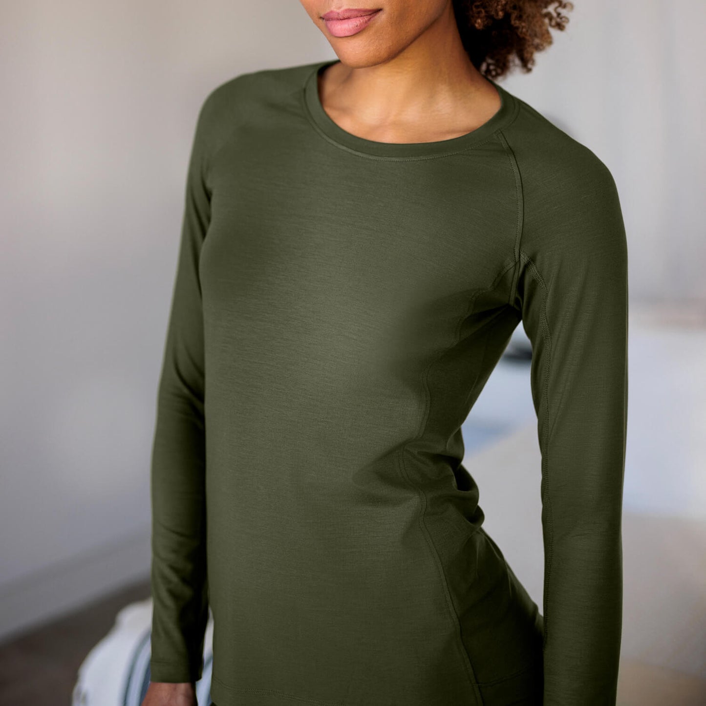 Recovery lange mouwen dames || Olive green