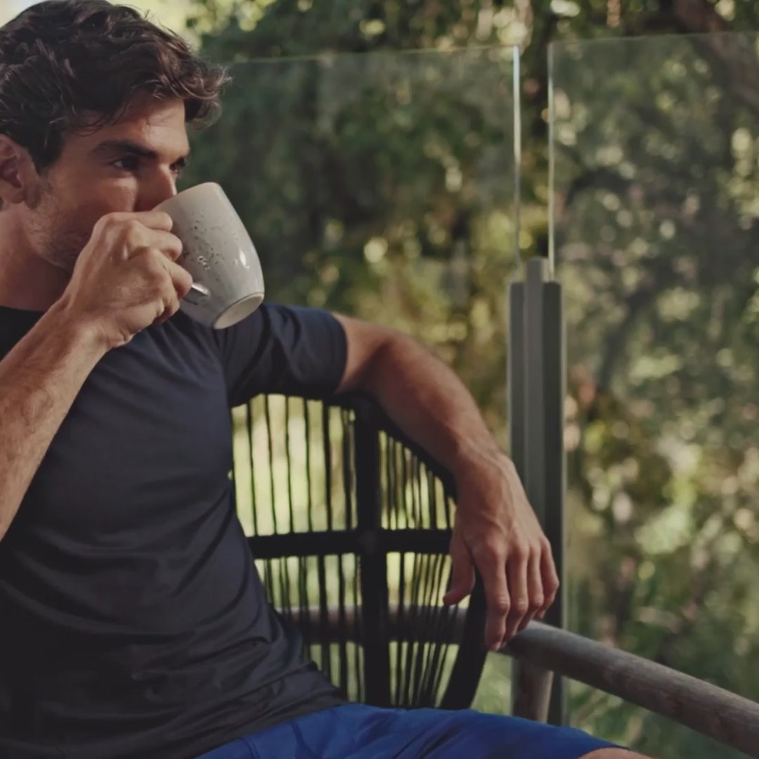 Muscle recovery sleep shorts men || Azure blue