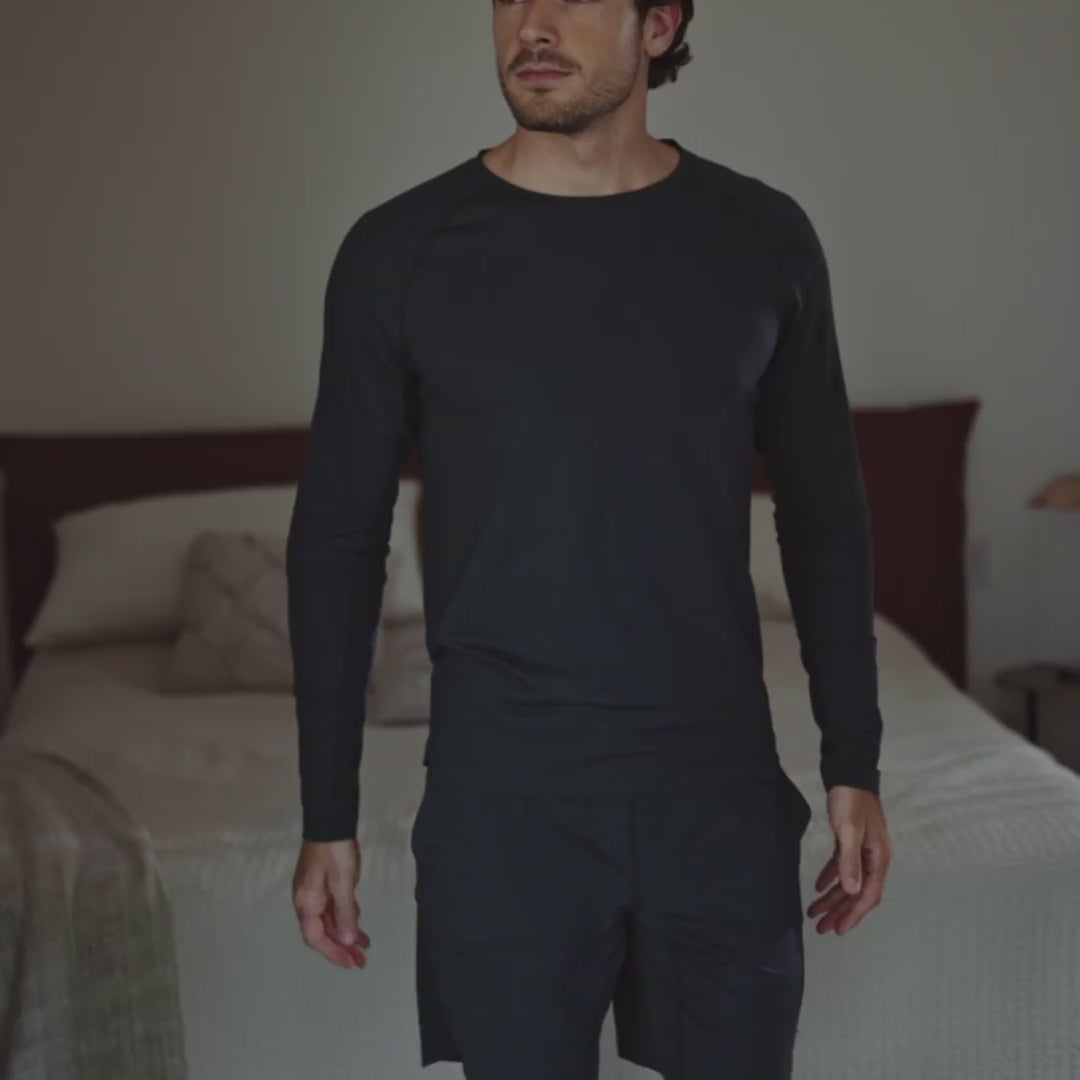 Long sleeve recovery men || Grey night