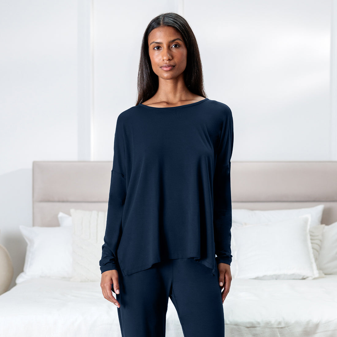 Pajamas loose fit gift set women || Midnight blue