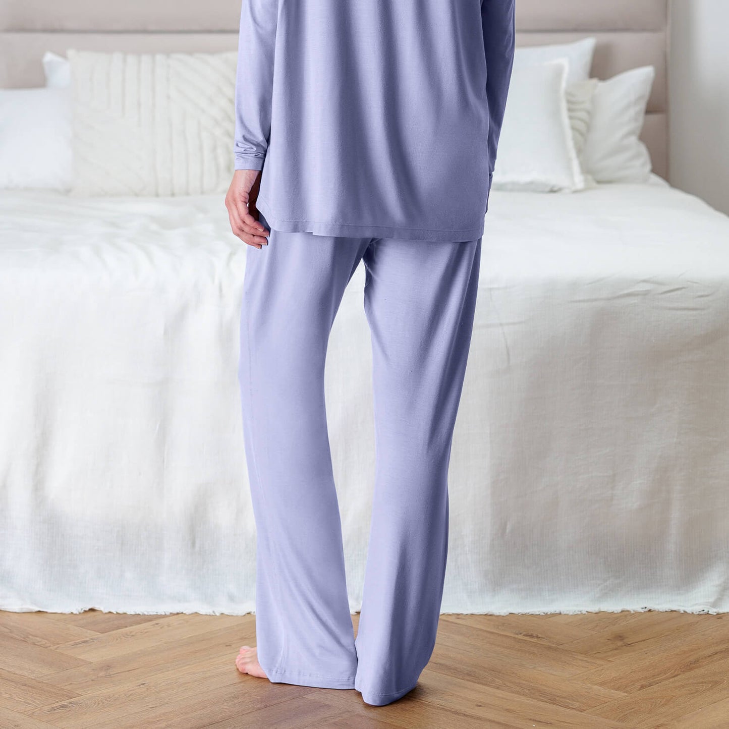 Wide leg sleep pants women || Morning sky
