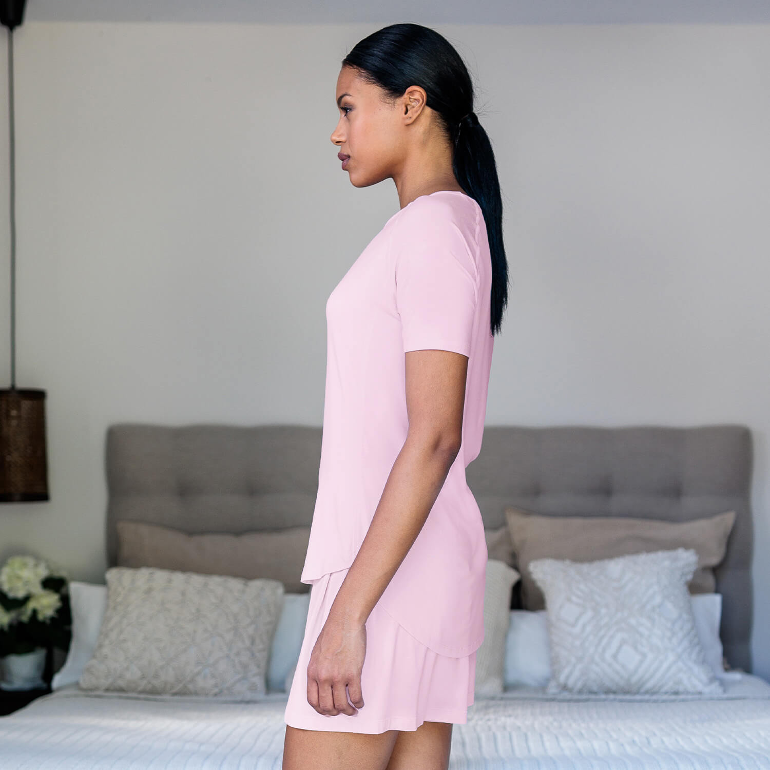 Sleep t-shirt women || Pink blush