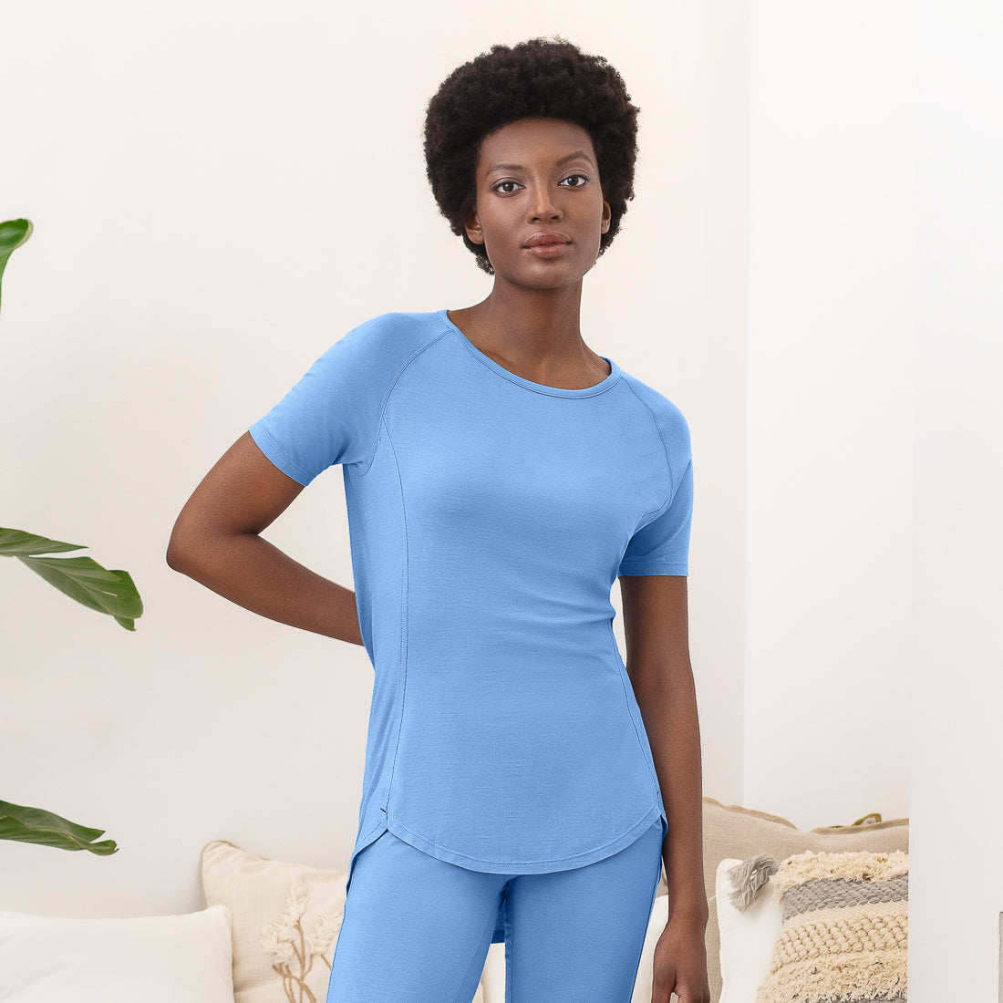 Sleep t-shirt women || Serene blue
