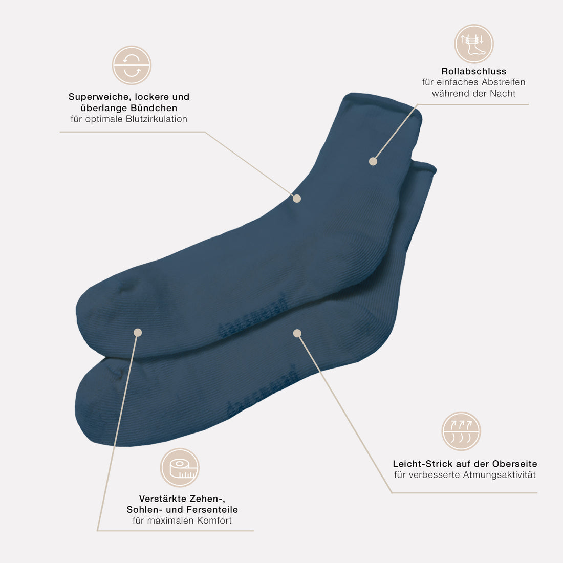 Sleep socks || Blue || de
