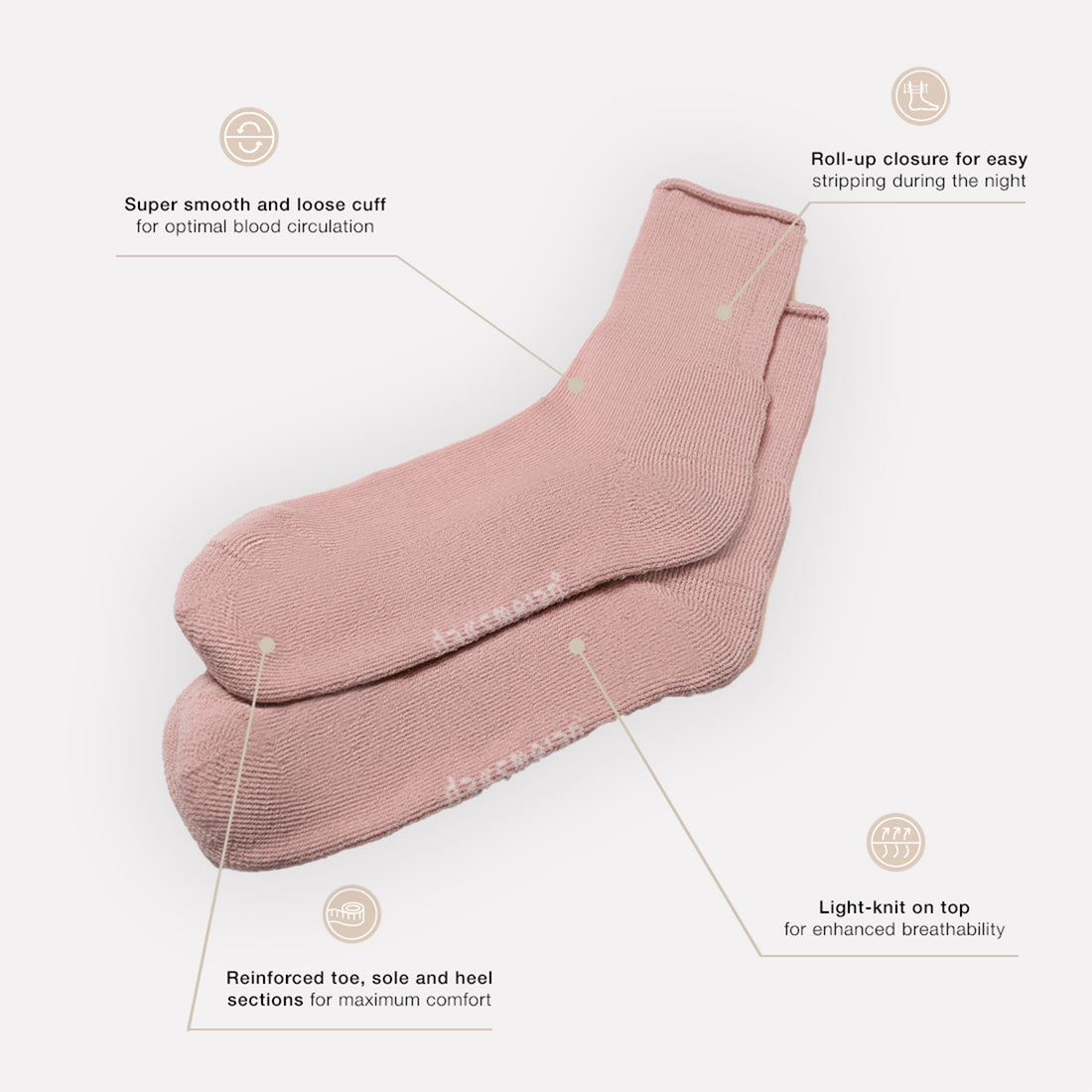 Sleep socks || Pink || en