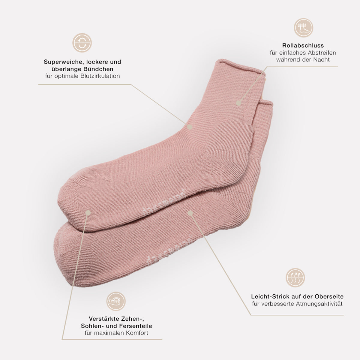 Sleep socks || Pink || de