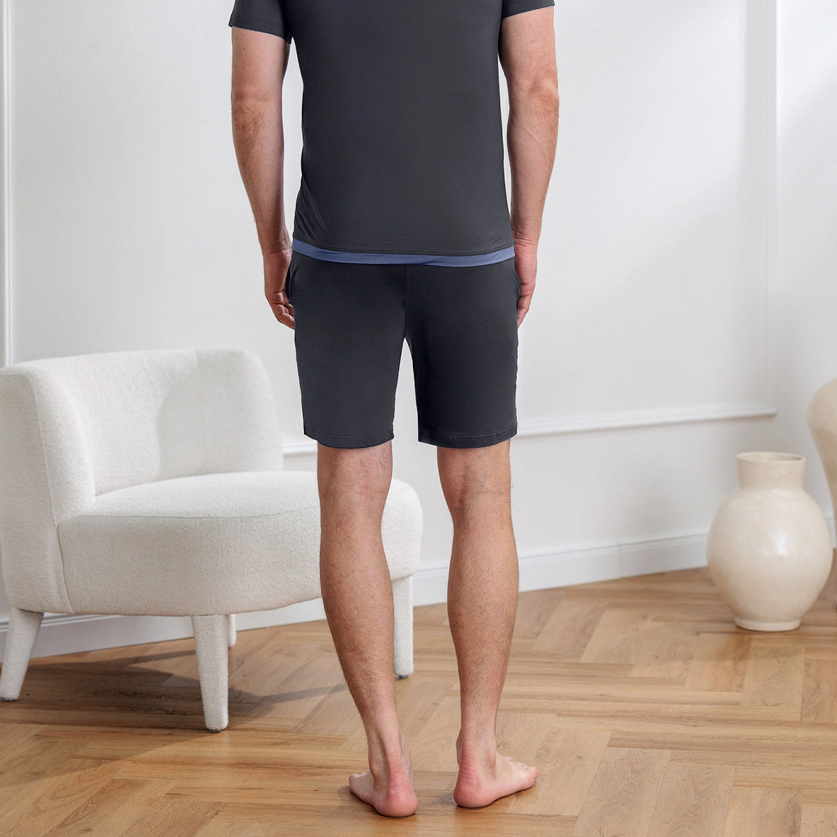 Kuhlende Schlaf Shorts Herren || Cool grey