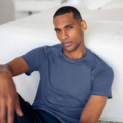 Cooling pajamas mens || Coastal blue