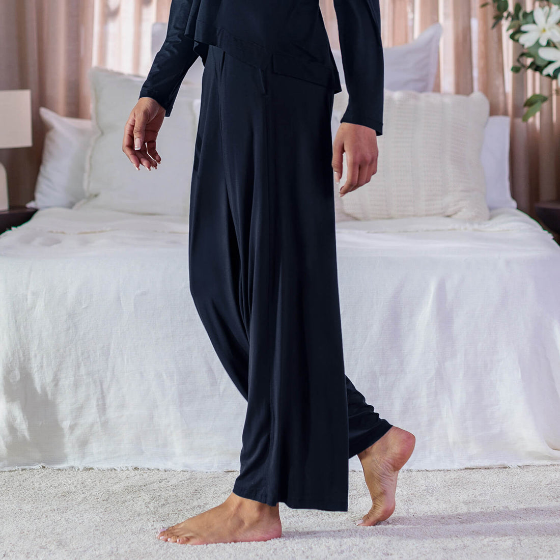 Women's cooling pajamas pants || Navy blue