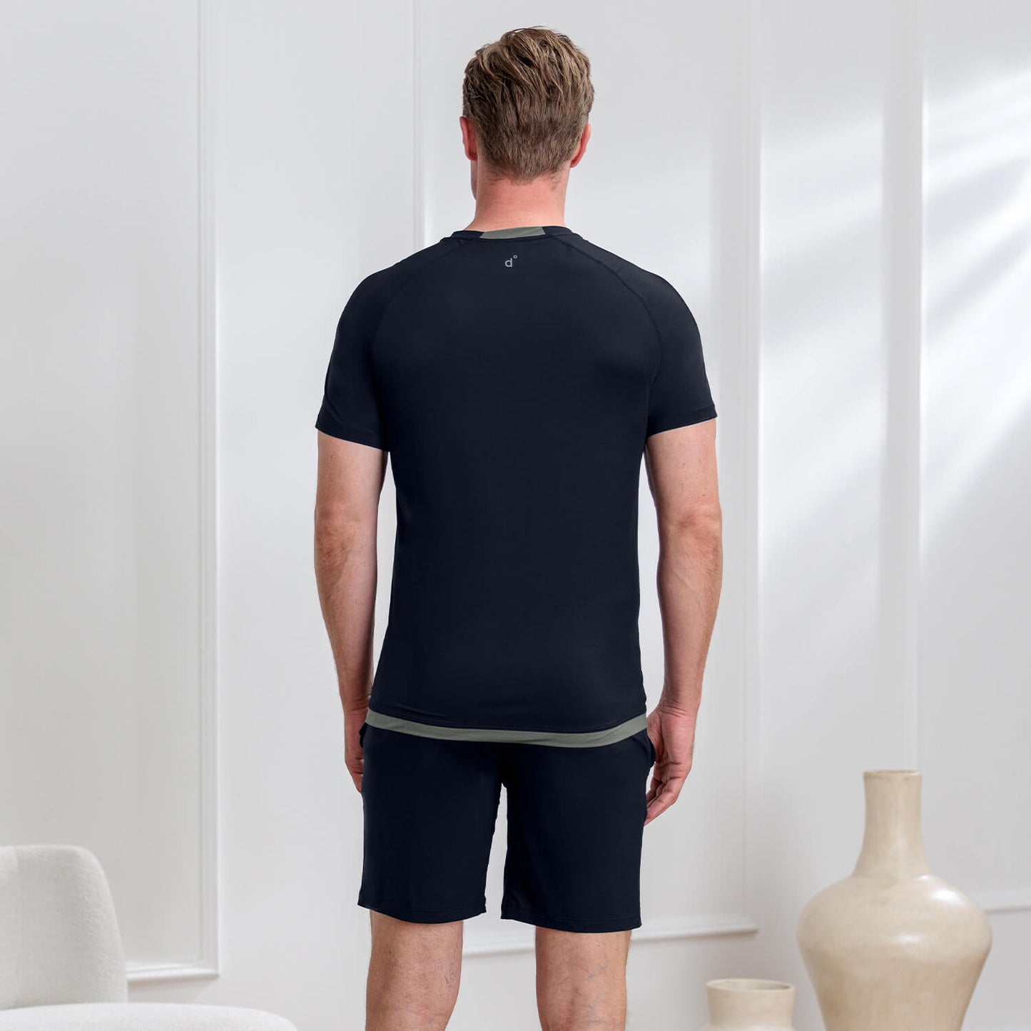 Cooling pajamas mens || Navy blue