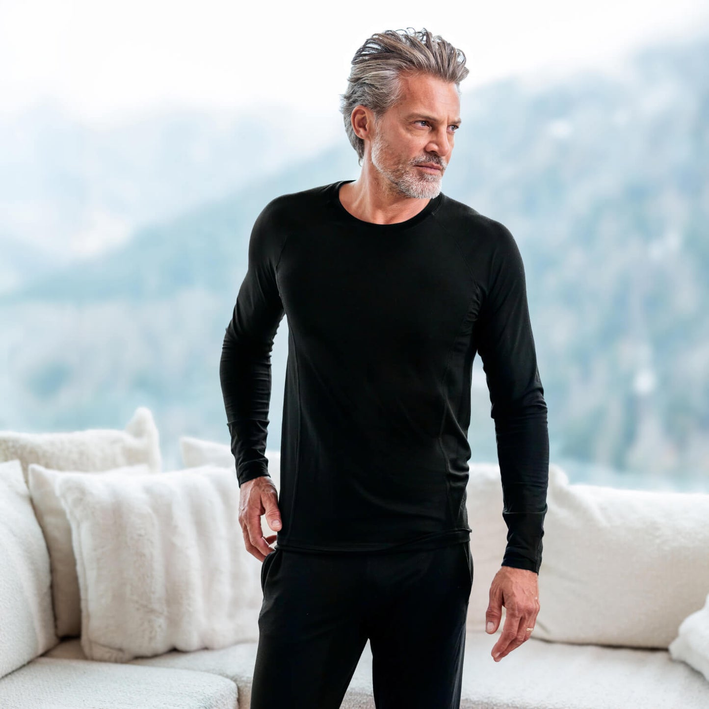 Thermal pajamas mens || Black