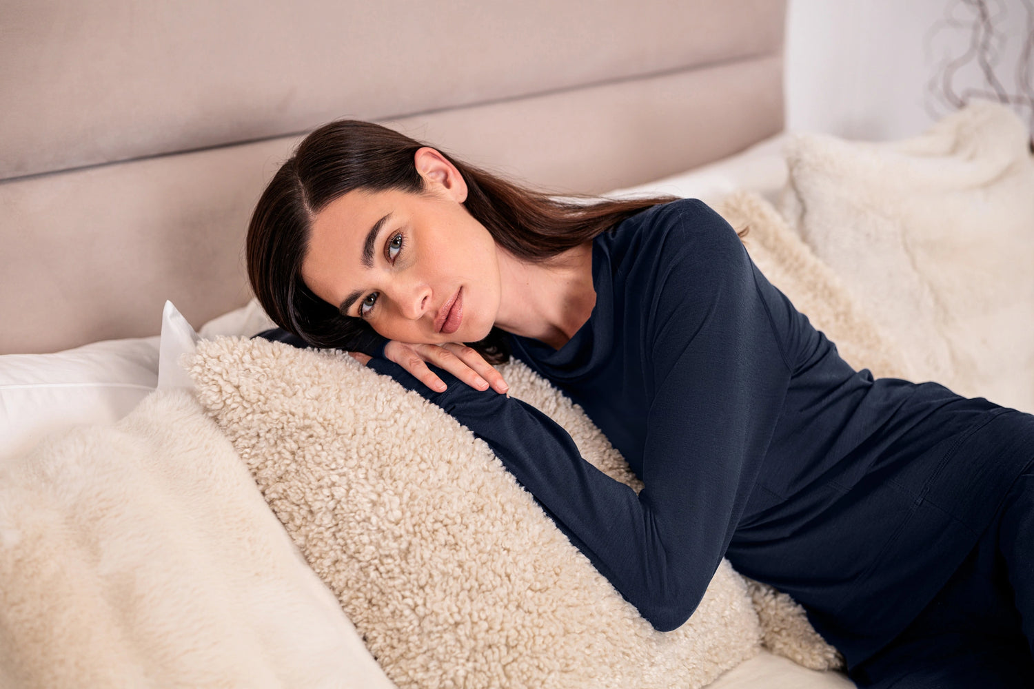 Warming winter pajama set for women