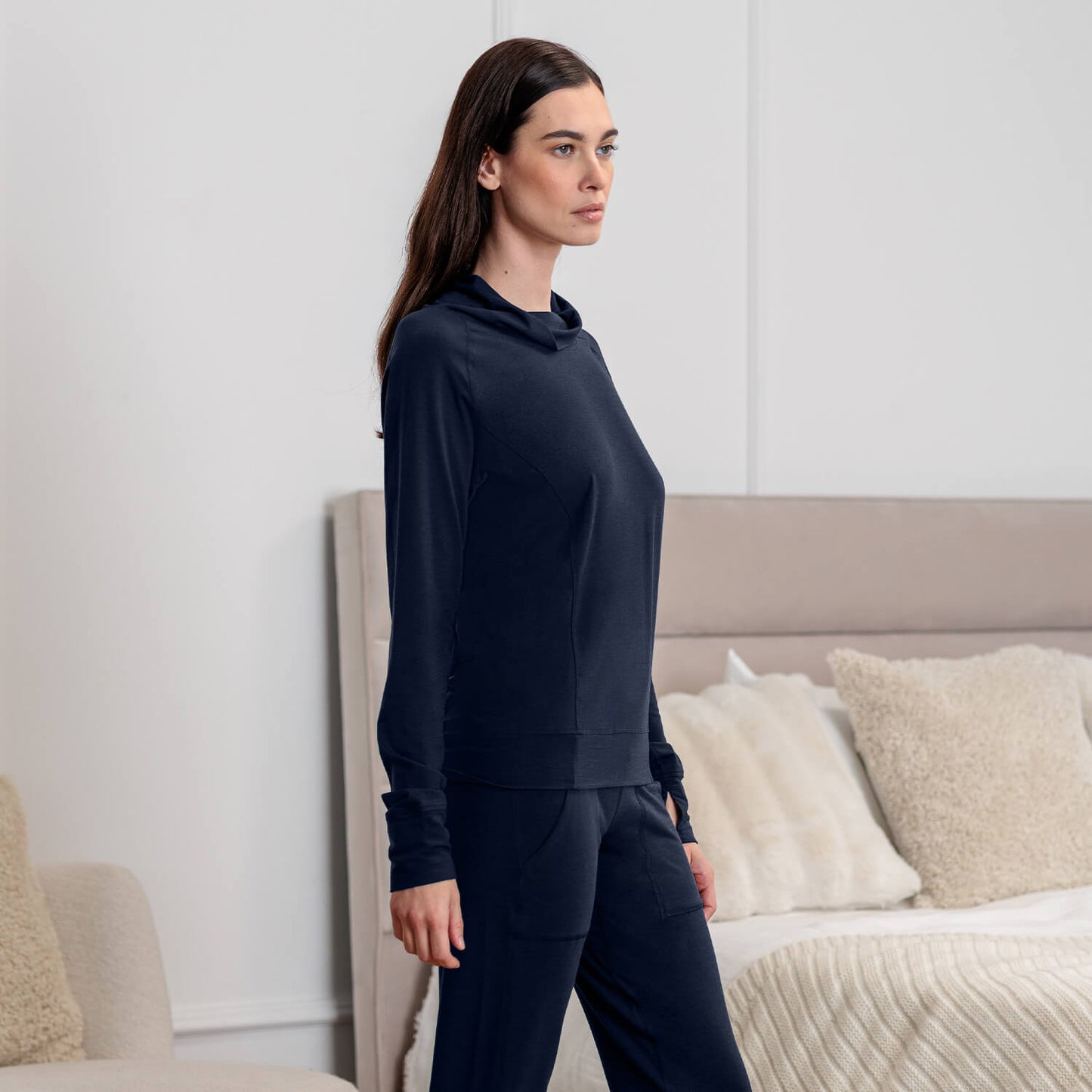 Wool pajamas womens || Winter night melange