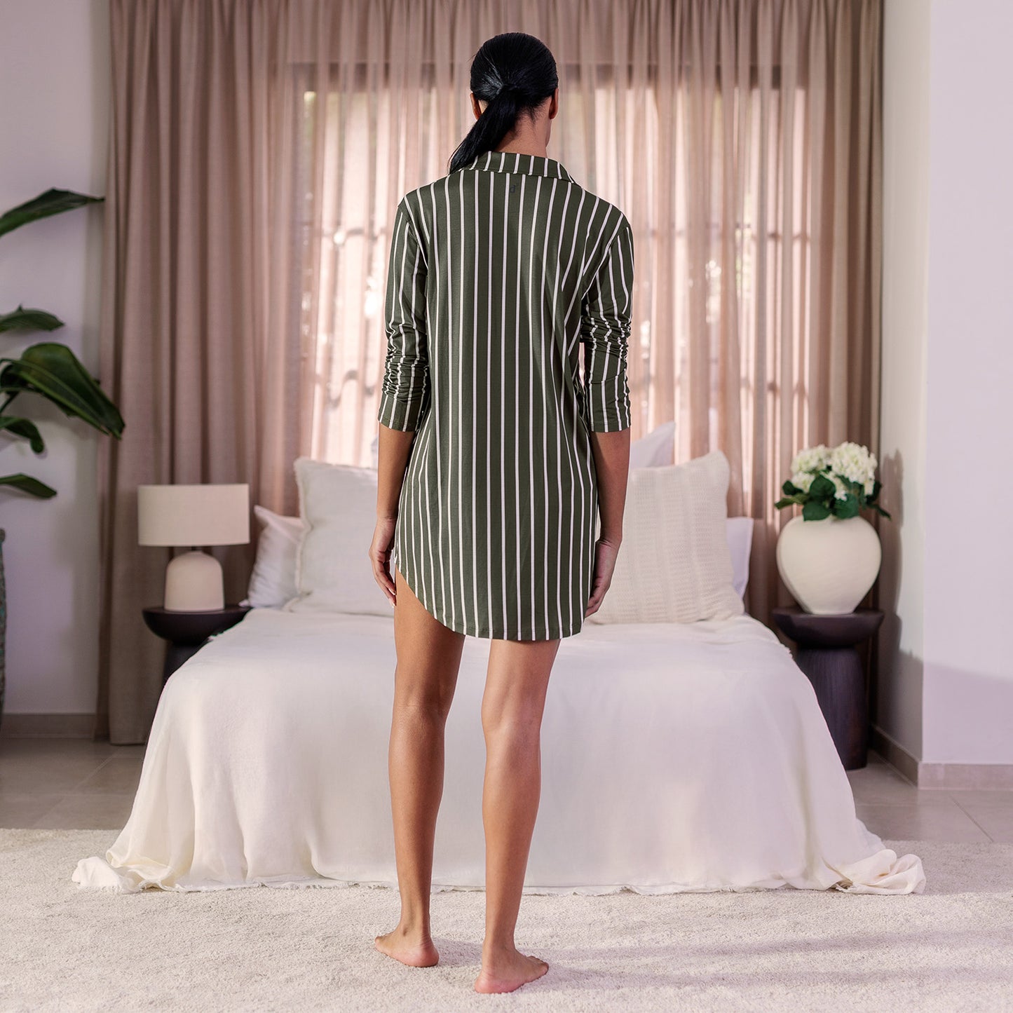 Long sleeve sleepshirt classic || Classic stripes