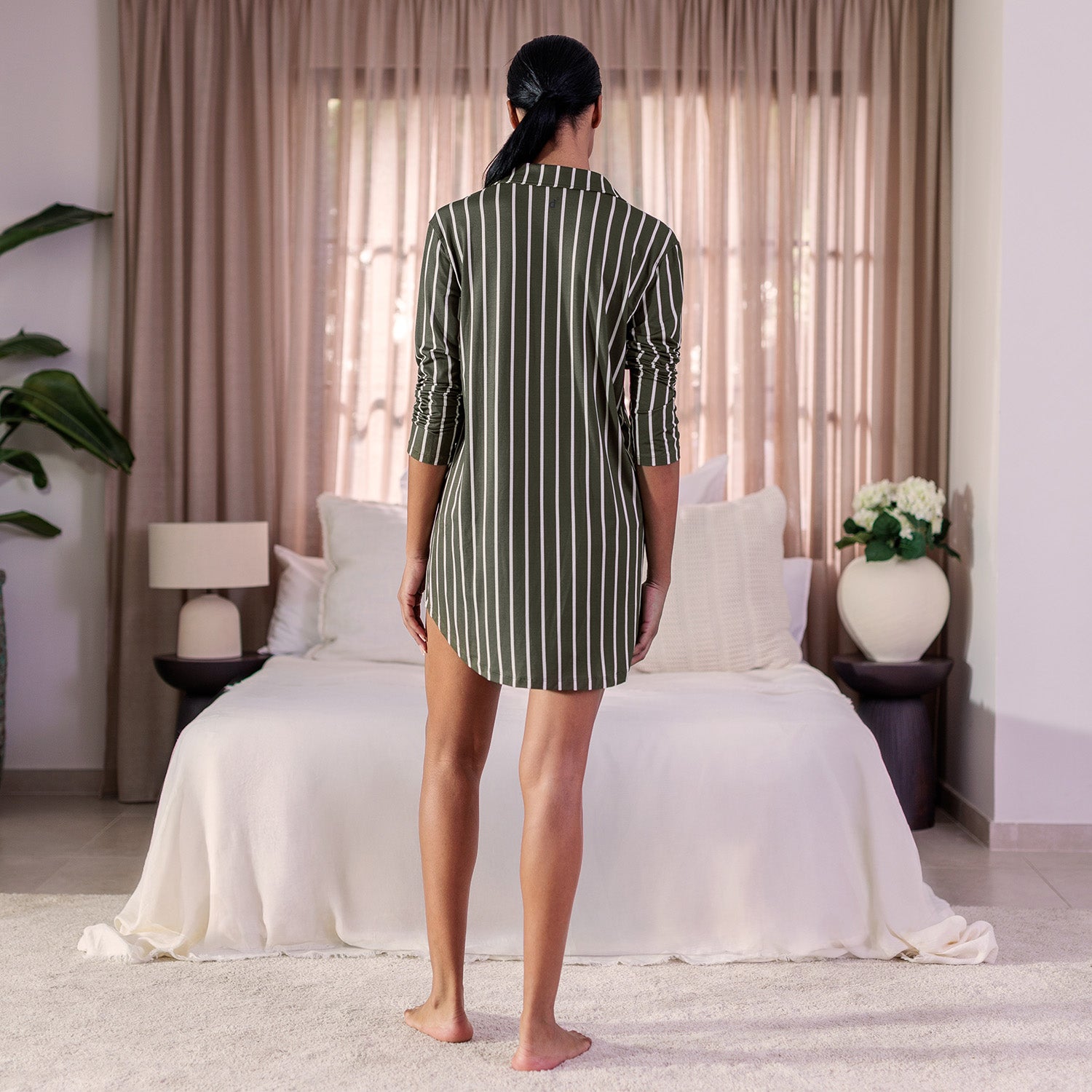 Long sleeve sleepshirt classic || Classic stripes