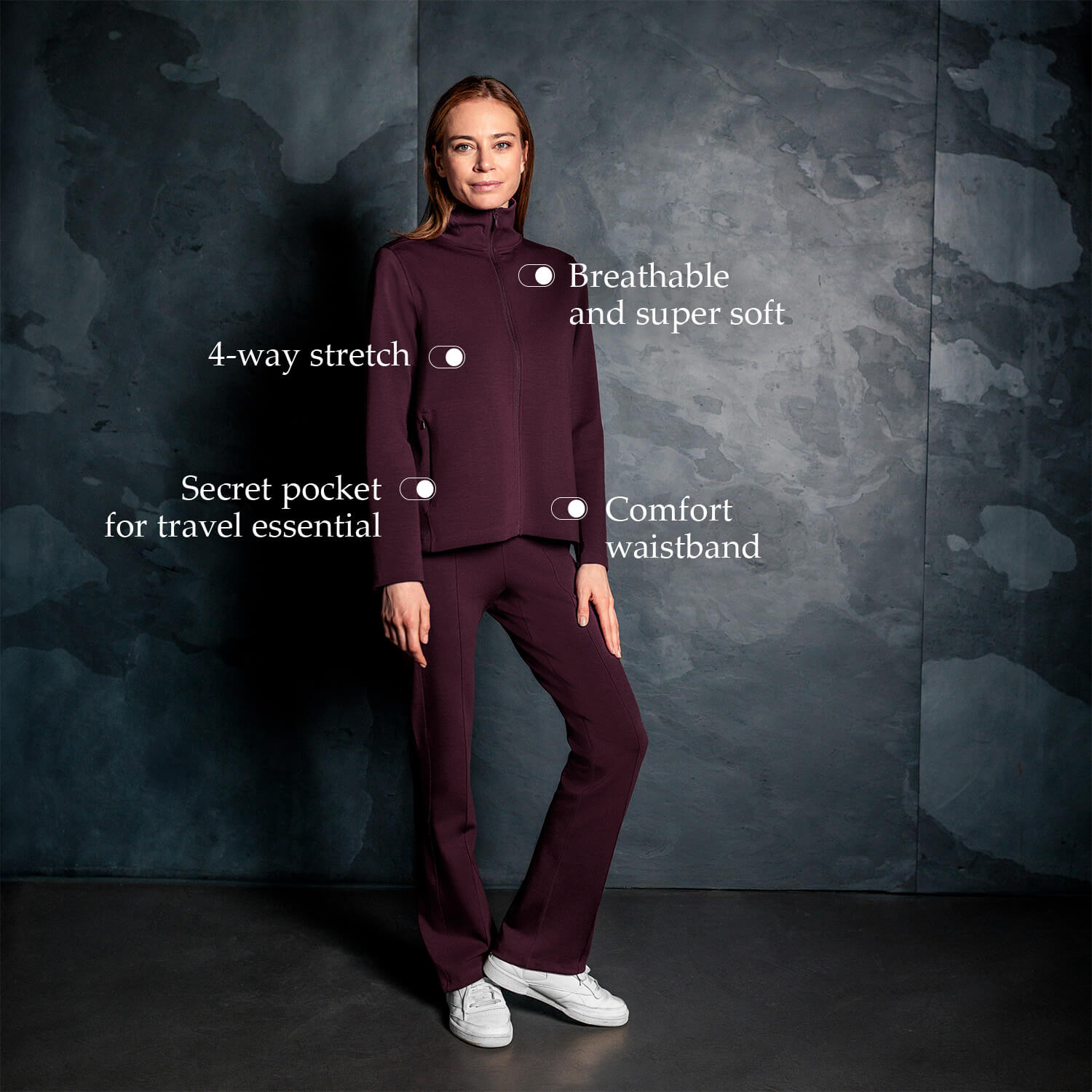 Comfortable travel pants women || Mulberry