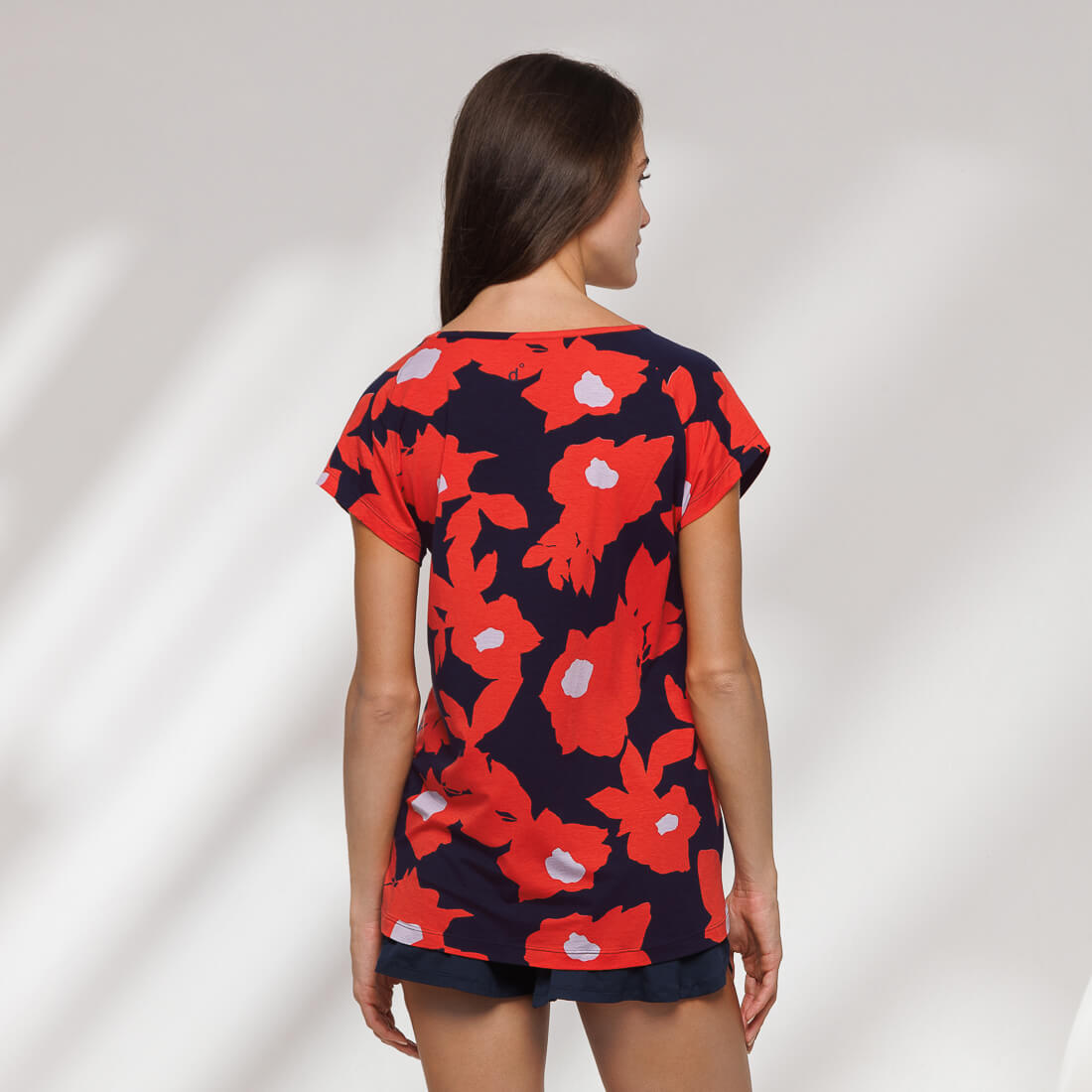 Women's cooling pajama t-shirt || Orange blossom