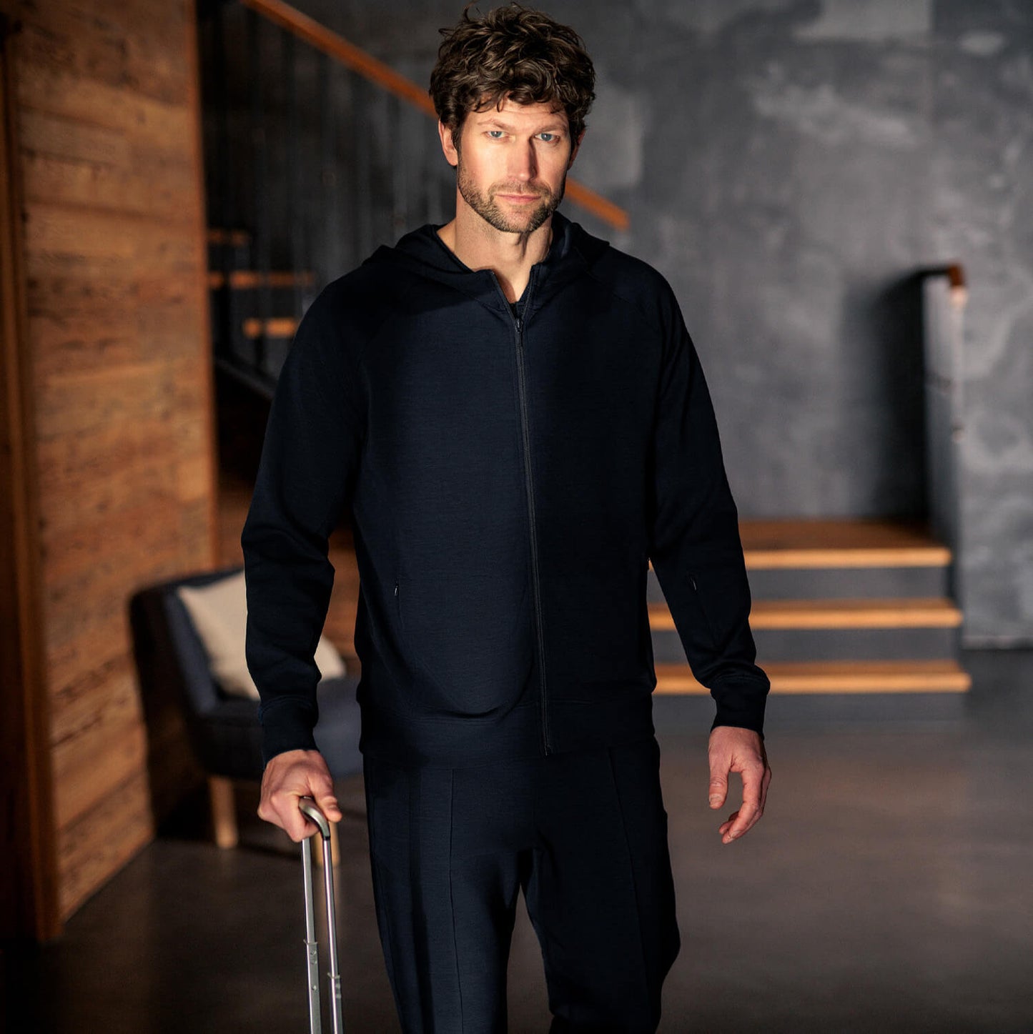 Travel jacket men || Navy blue