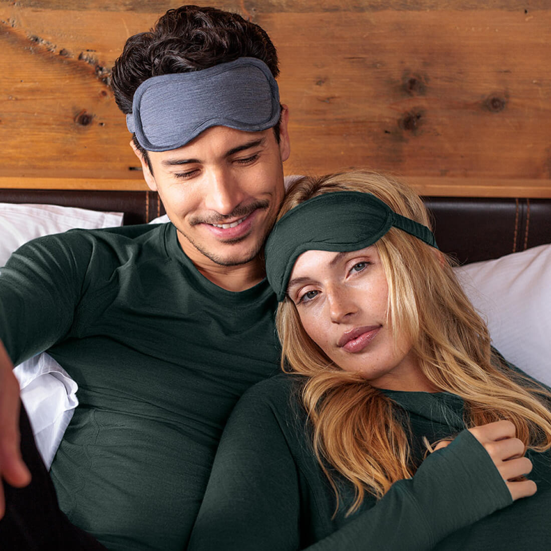 Merino sleep mask || Dark grey melange