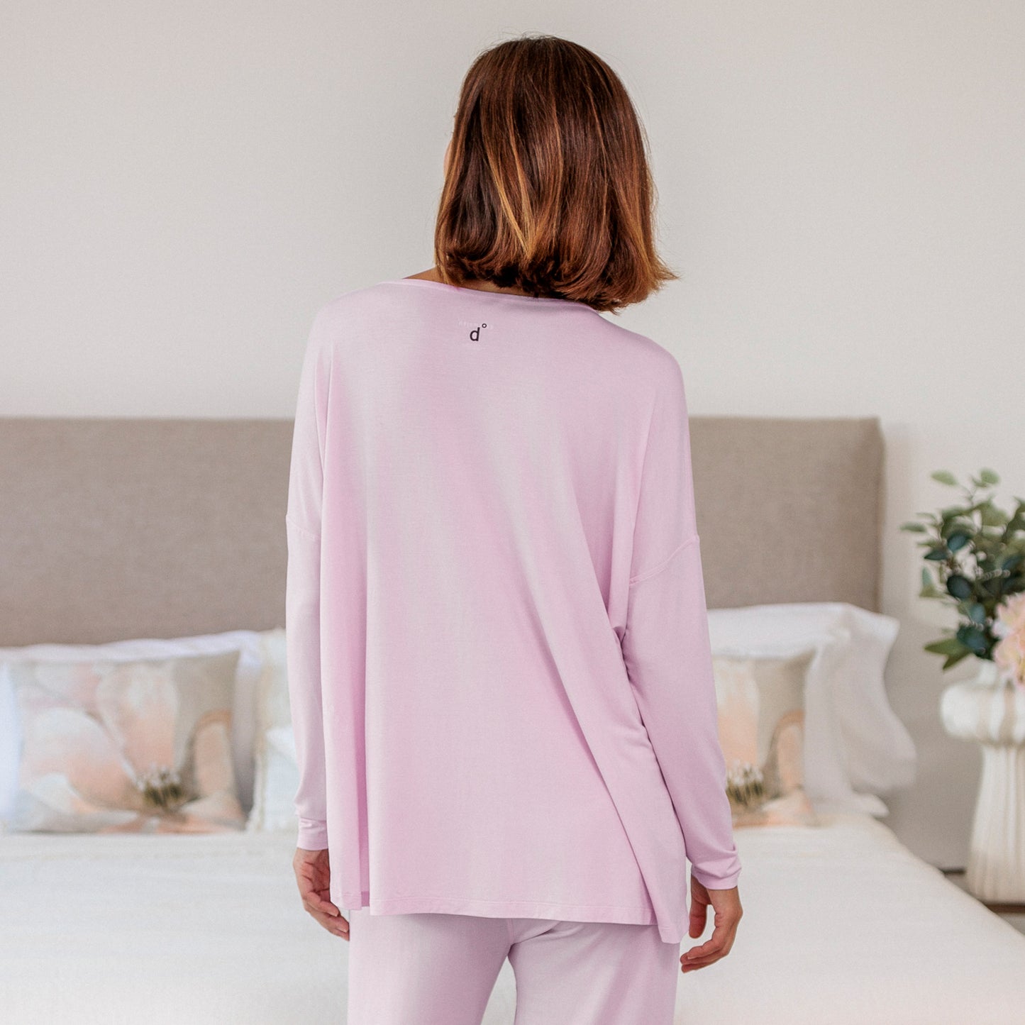 Loose fit sleep top || Pink blush