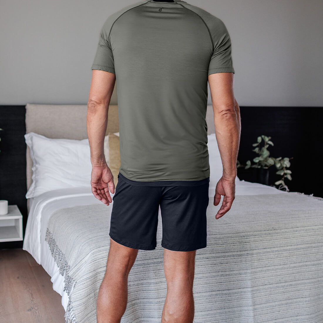 Cooling pajamas mens shorts || Navy blue