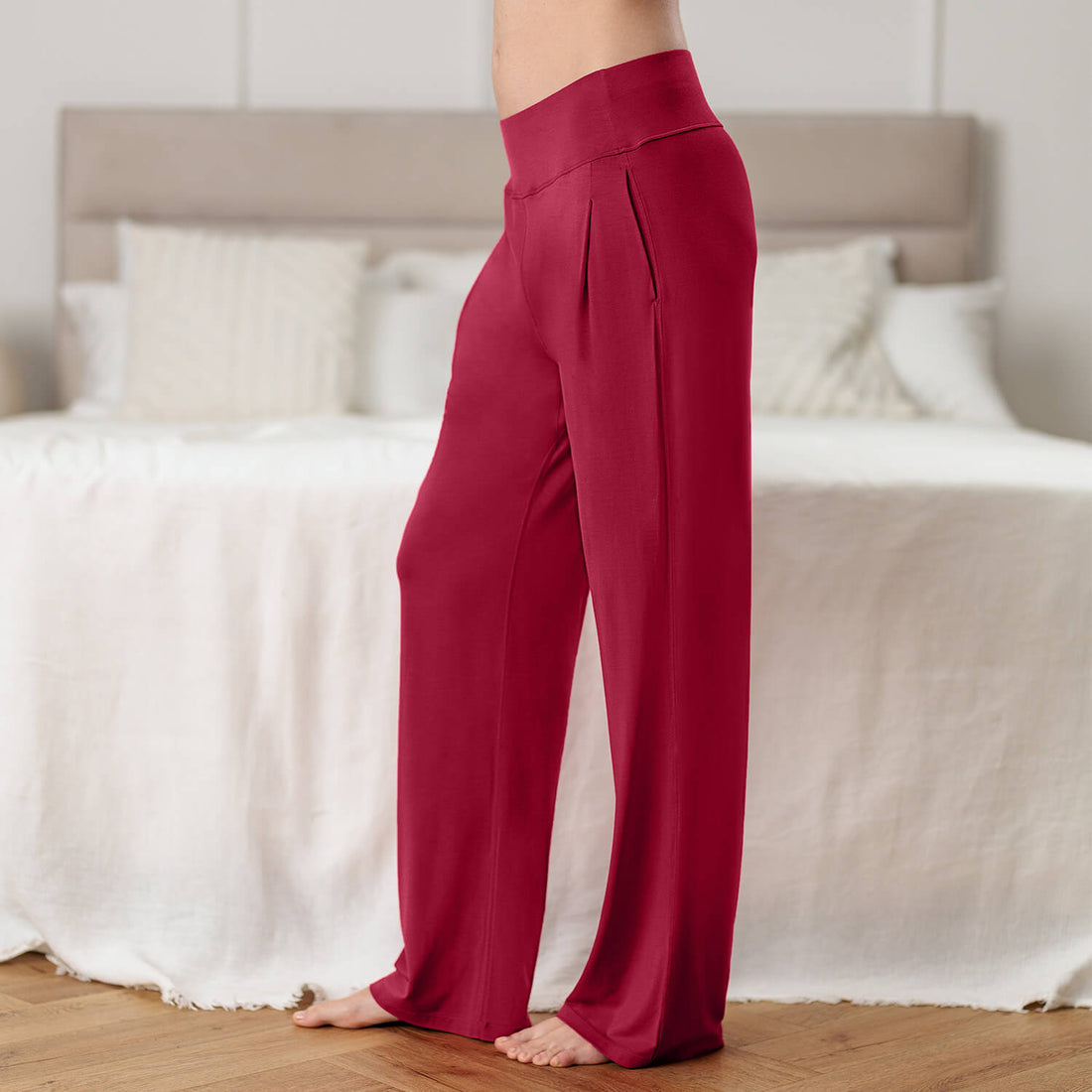 Wide leg sleep pants women || Ruby Plum