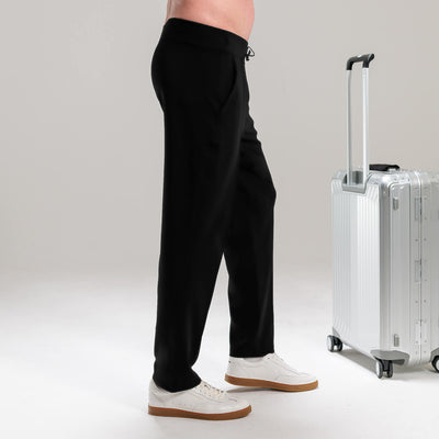 Comfortable travel pants men || Black