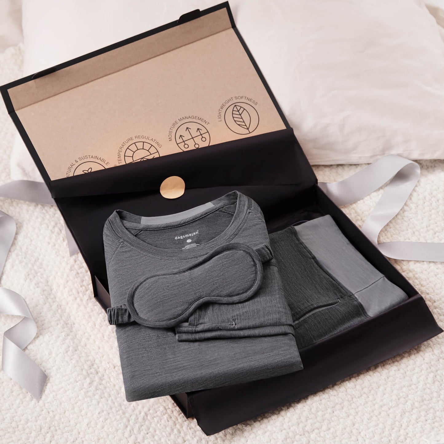 Gift set pajamas men || Dark grey melange