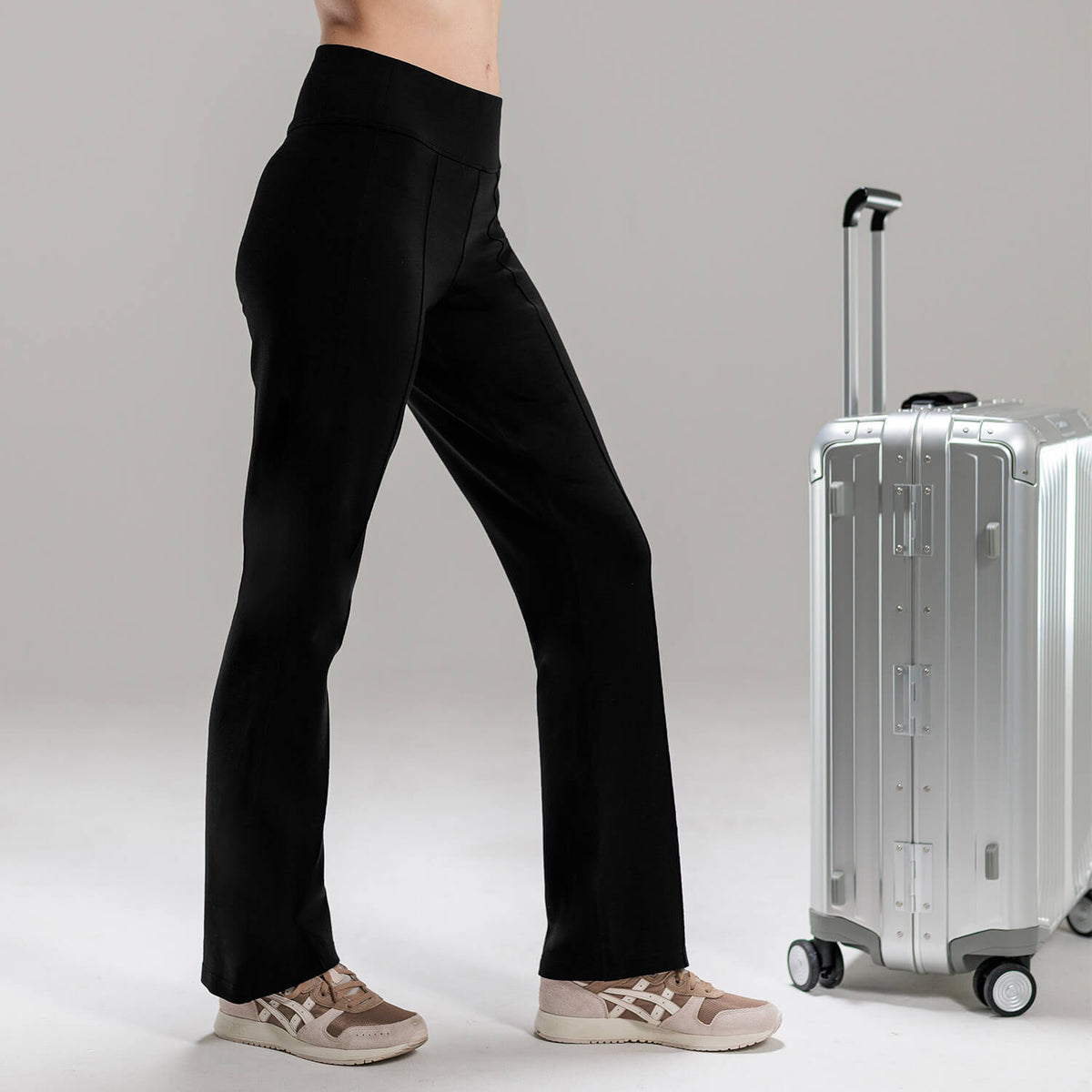 Comfortable travel pants women || Black