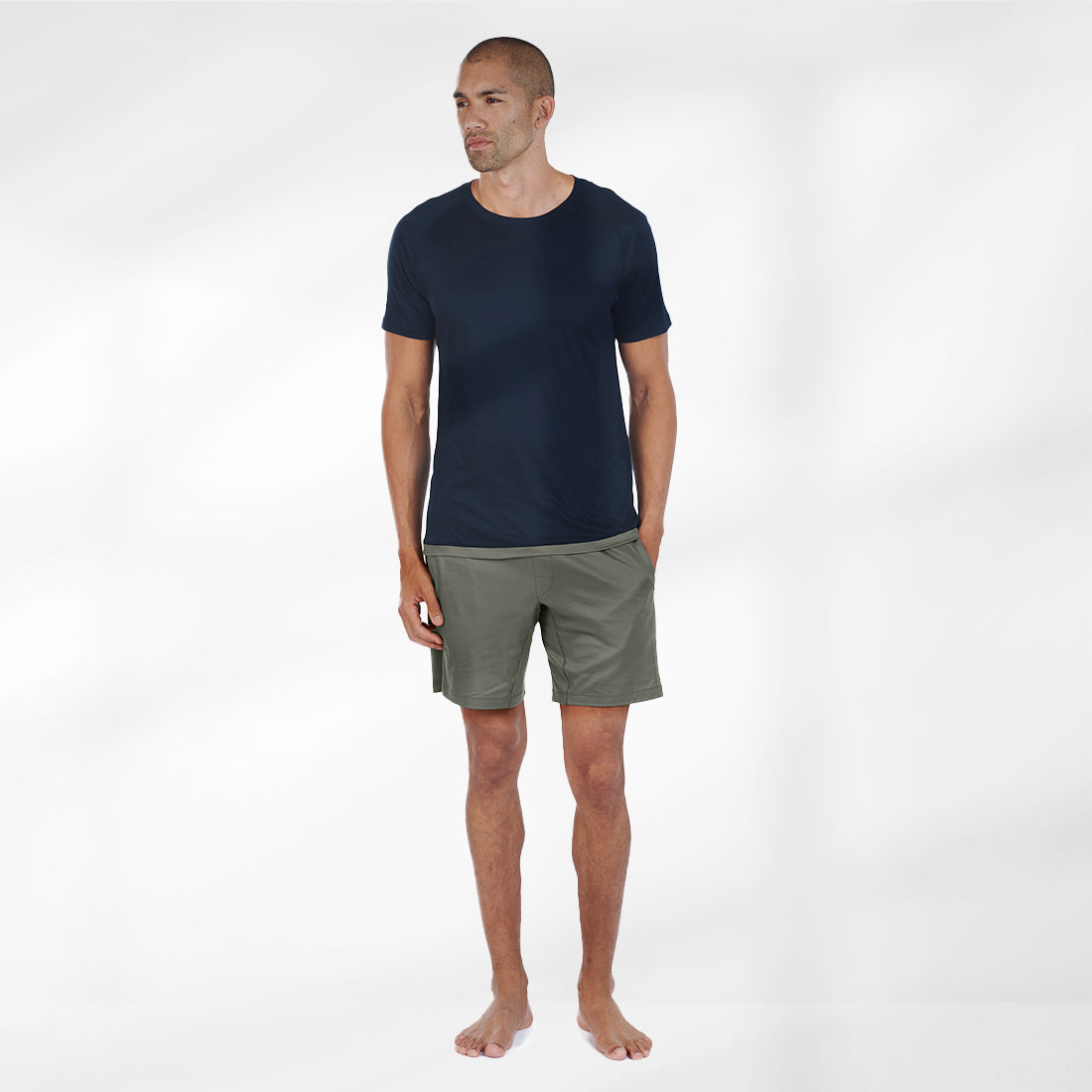 Cooling pajamas mens shorts || Sage