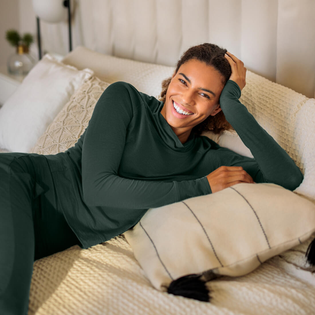 Wool pajamas womens || Emerald